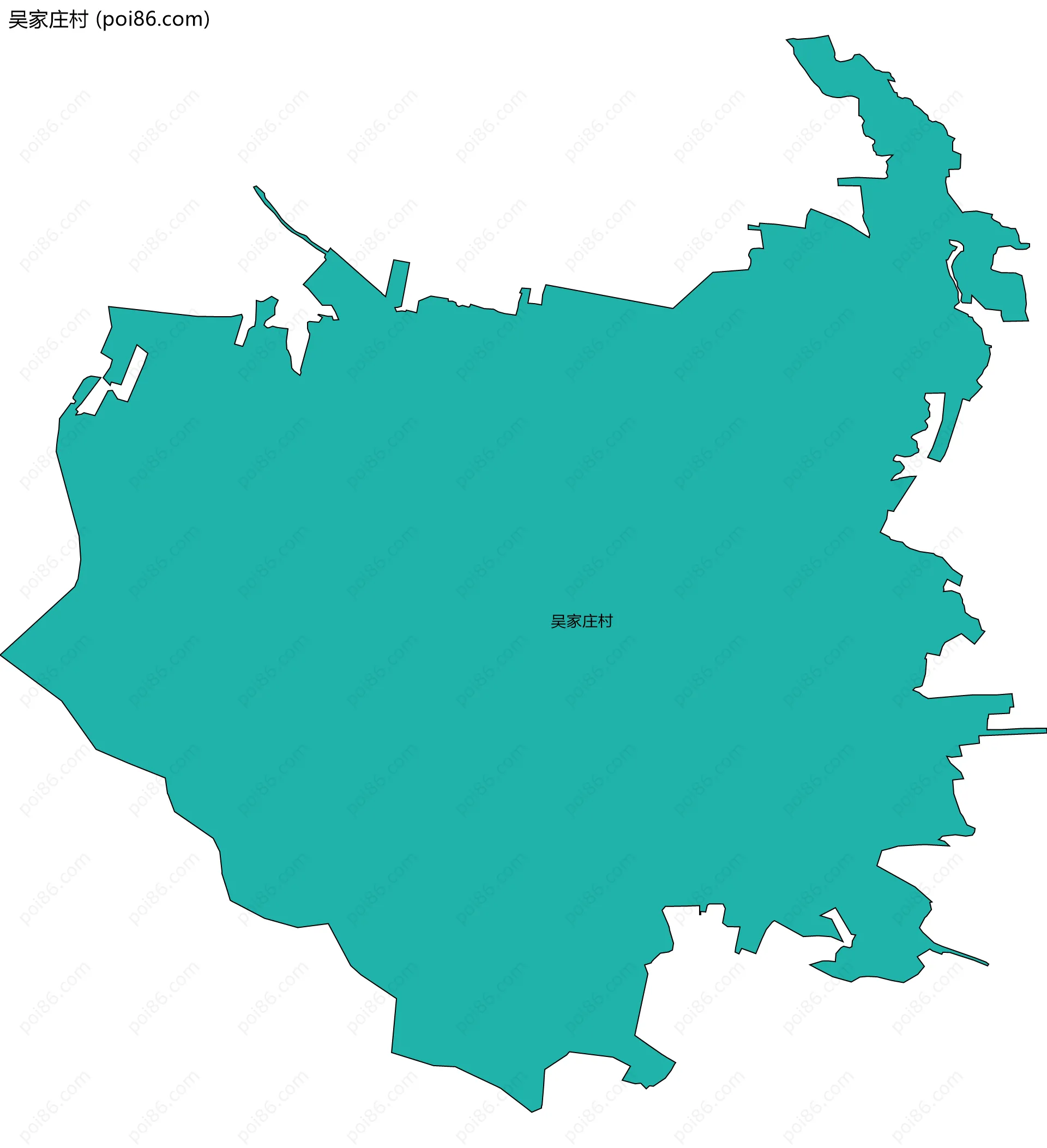 吴家庄村边界地图