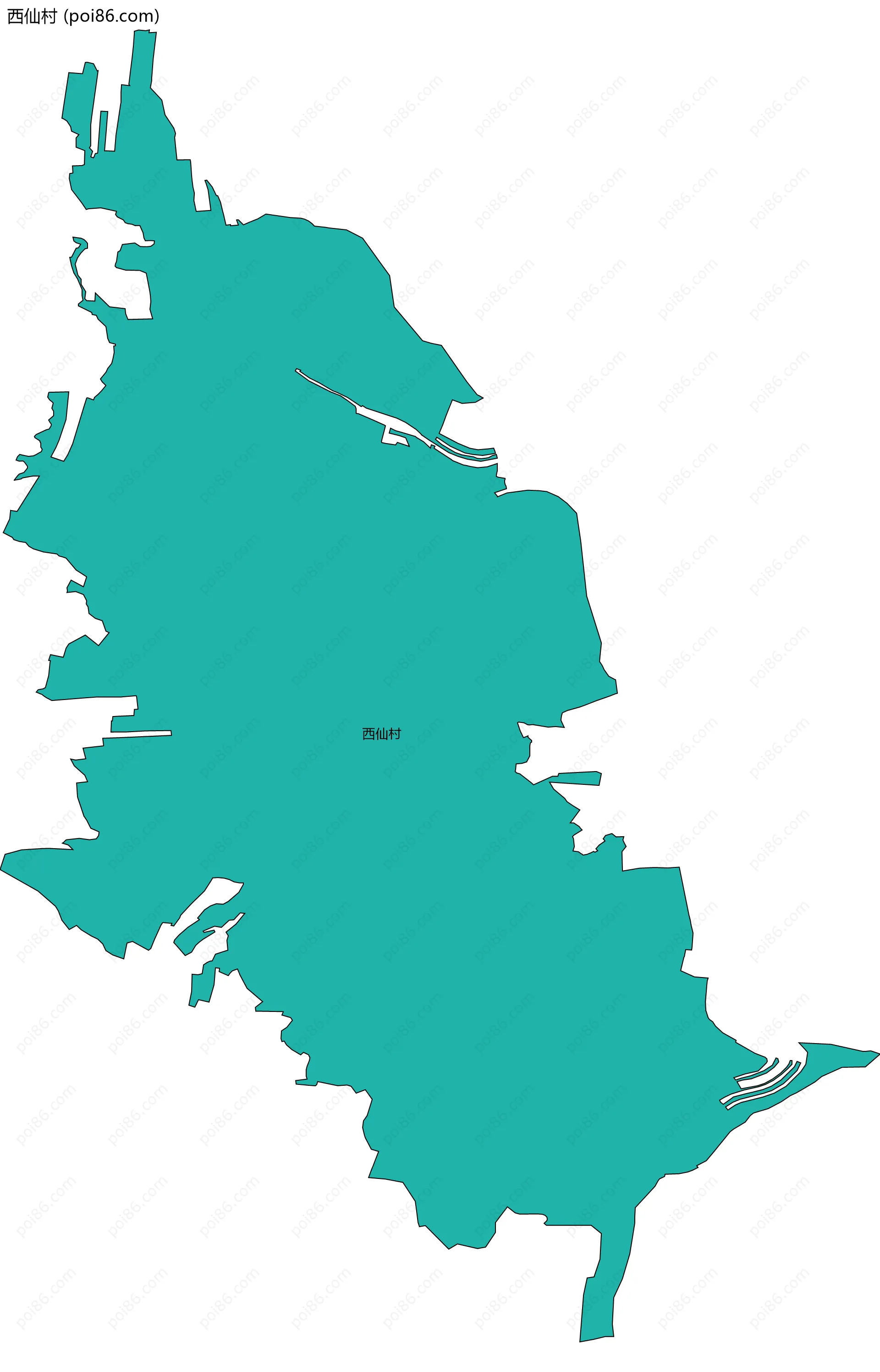 西仙村边界地图