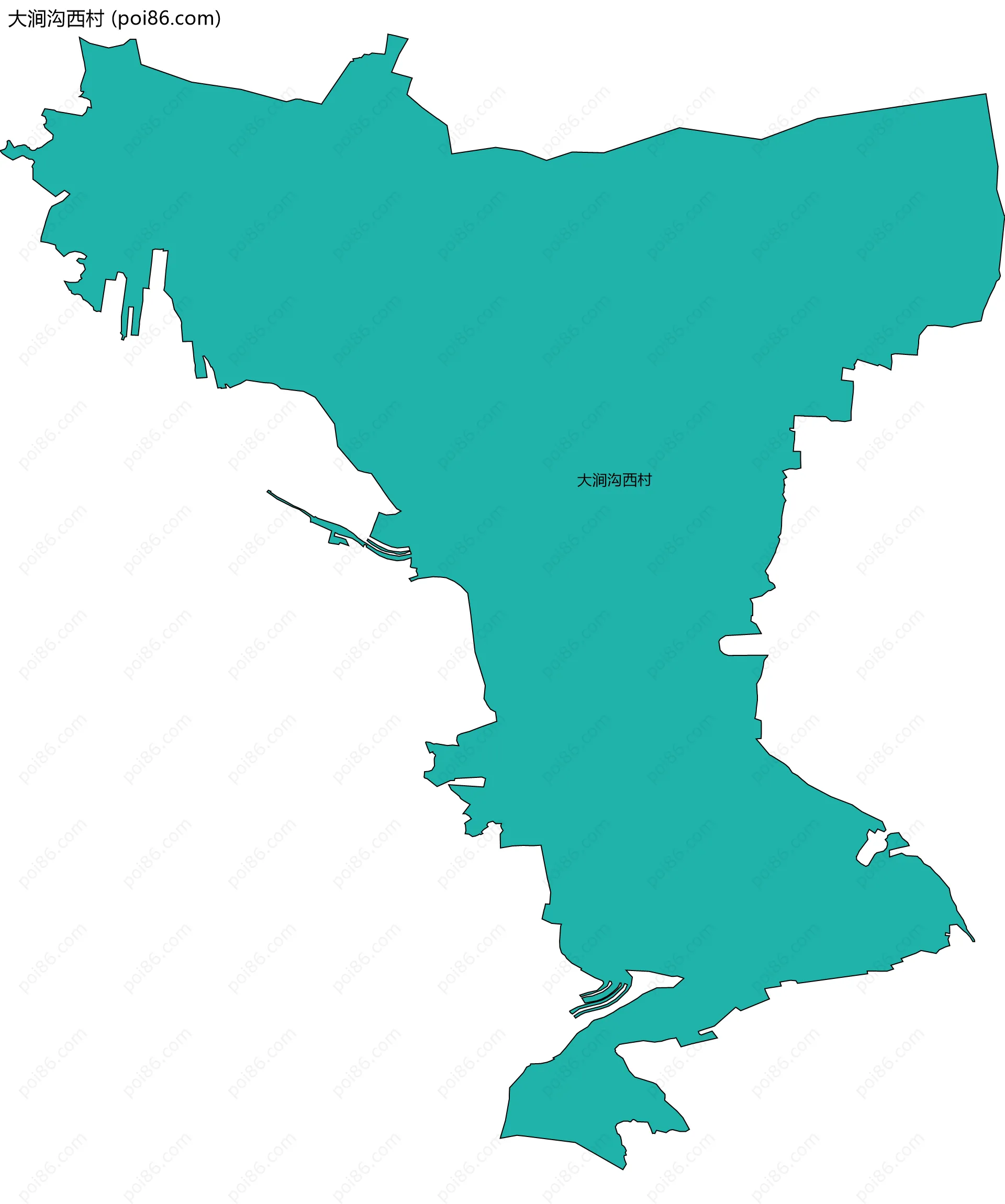 大涧沟西村边界地图