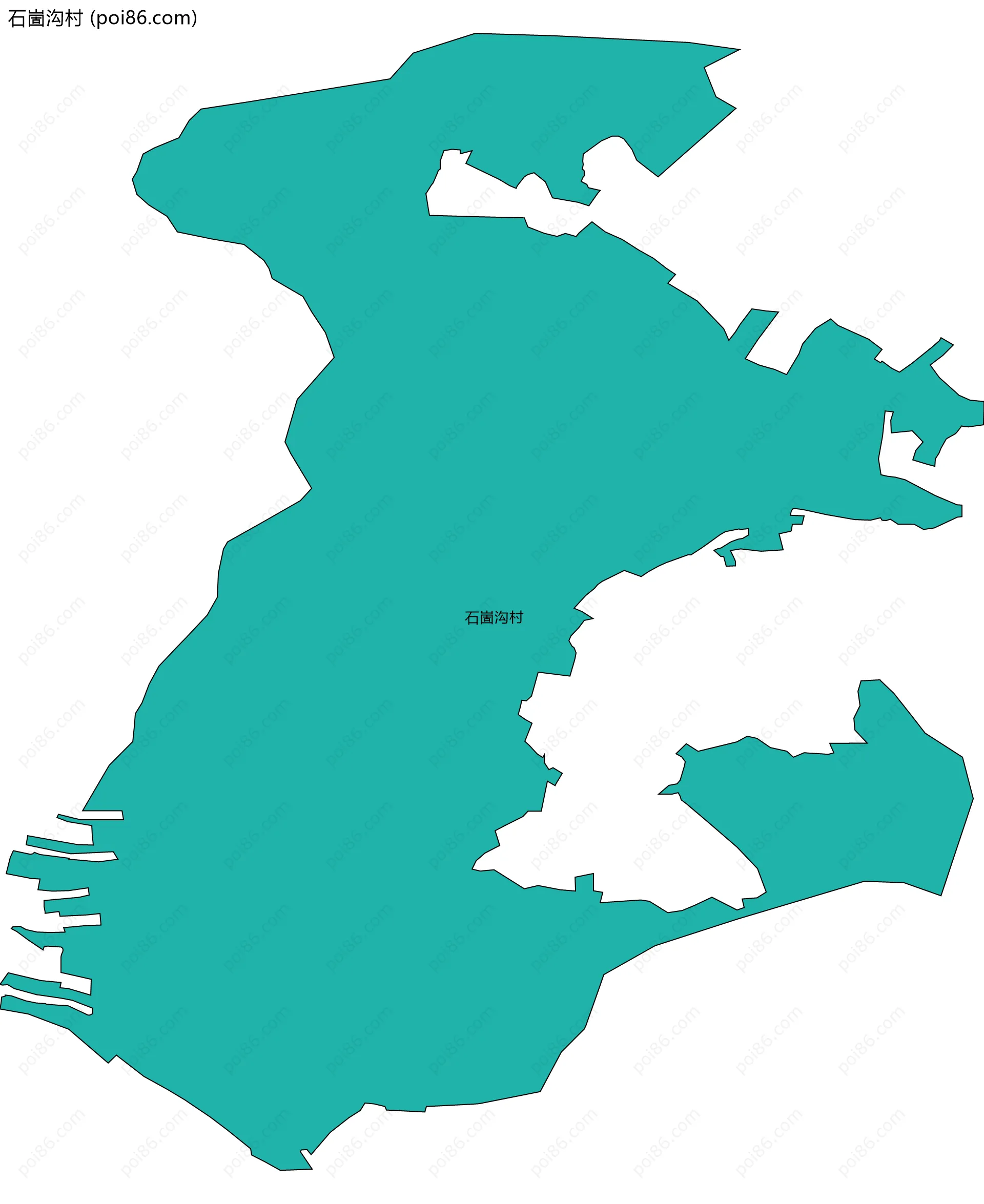 石崮沟村边界地图