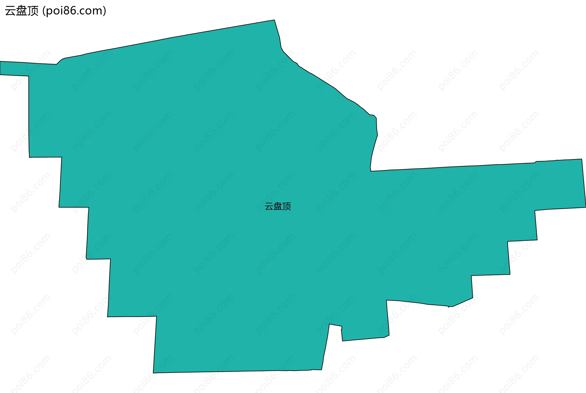 云盘顶边界地图