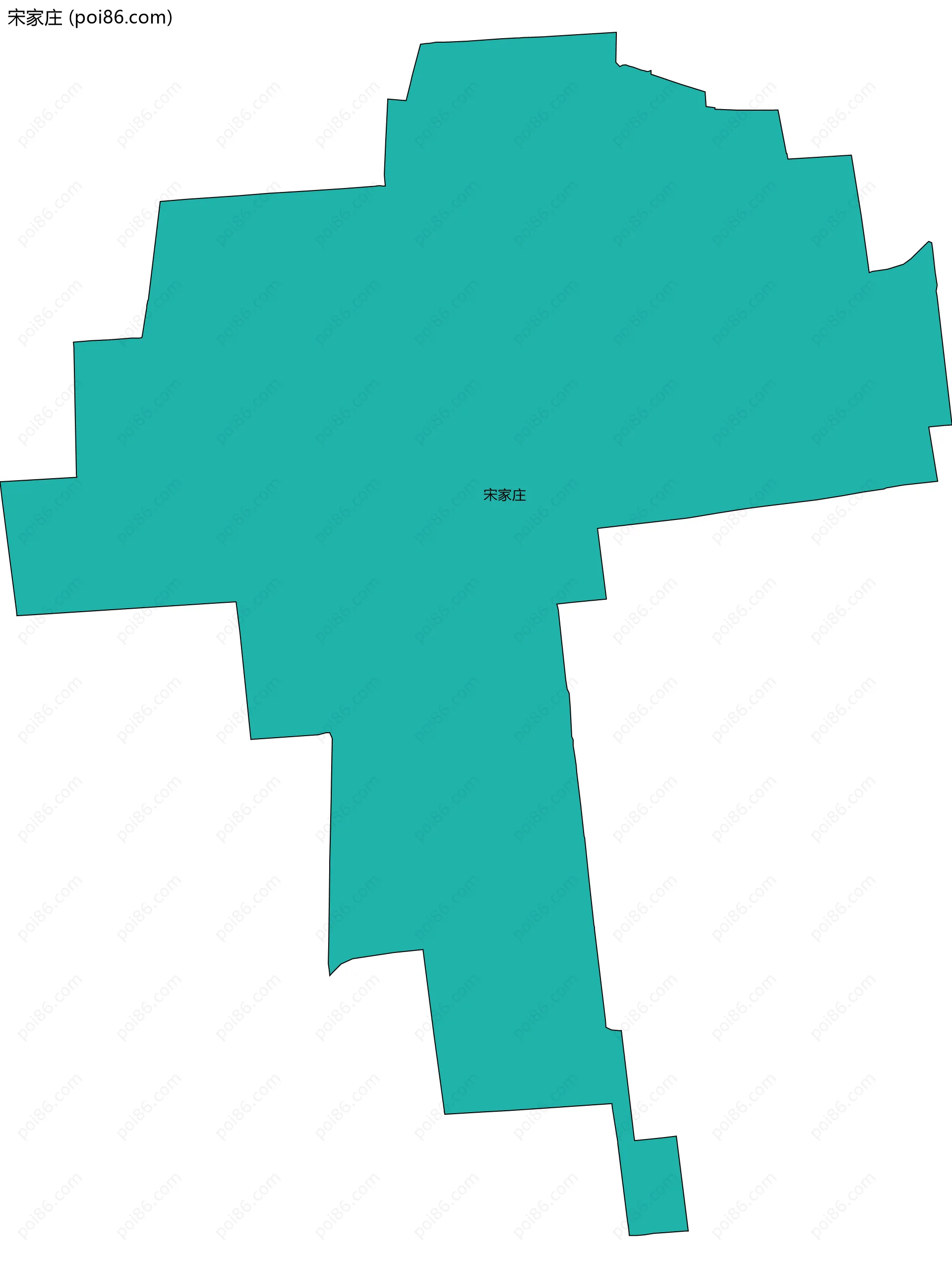 宋家庄边界地图