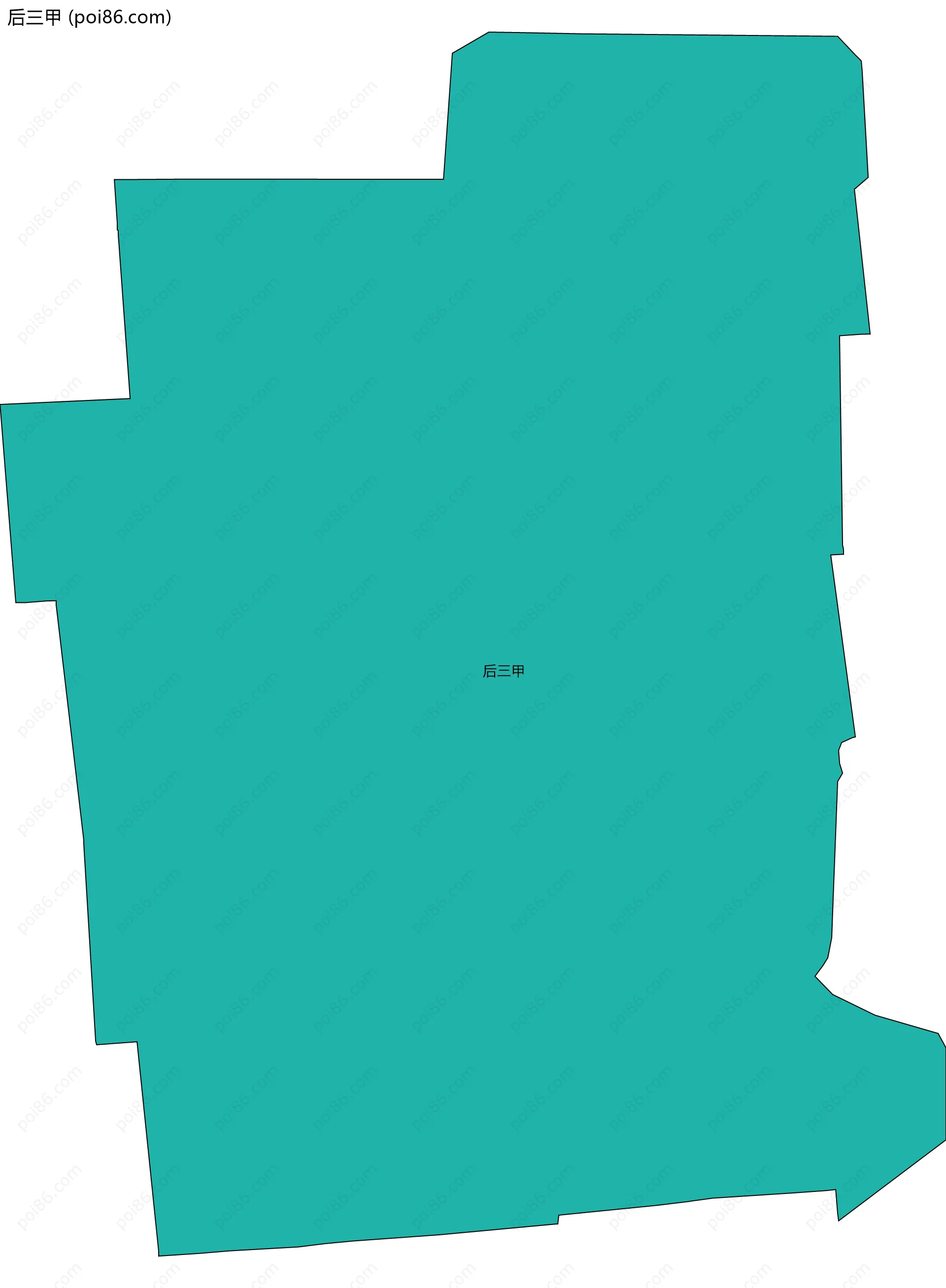 后三甲边界地图