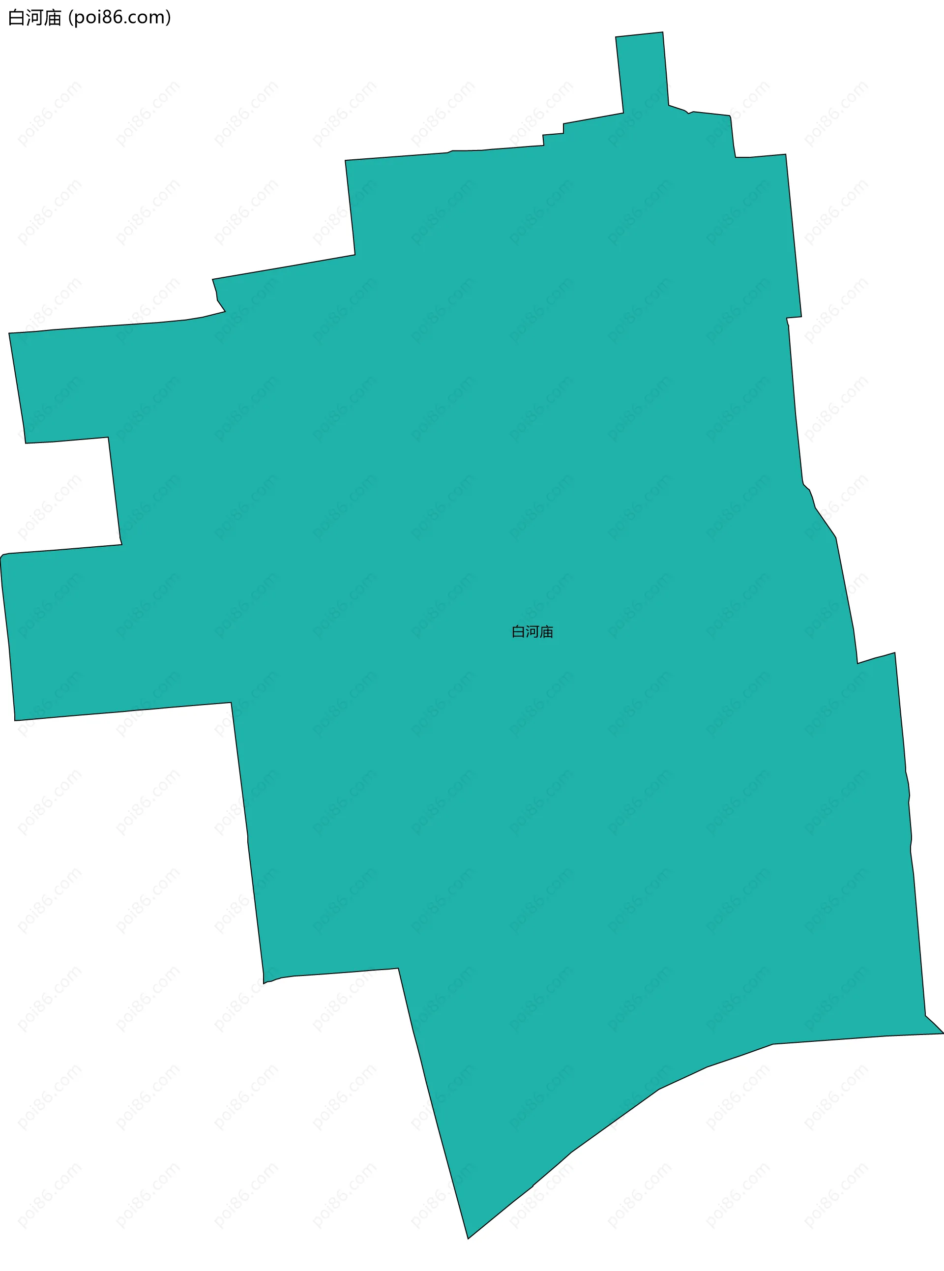 白河庙边界地图