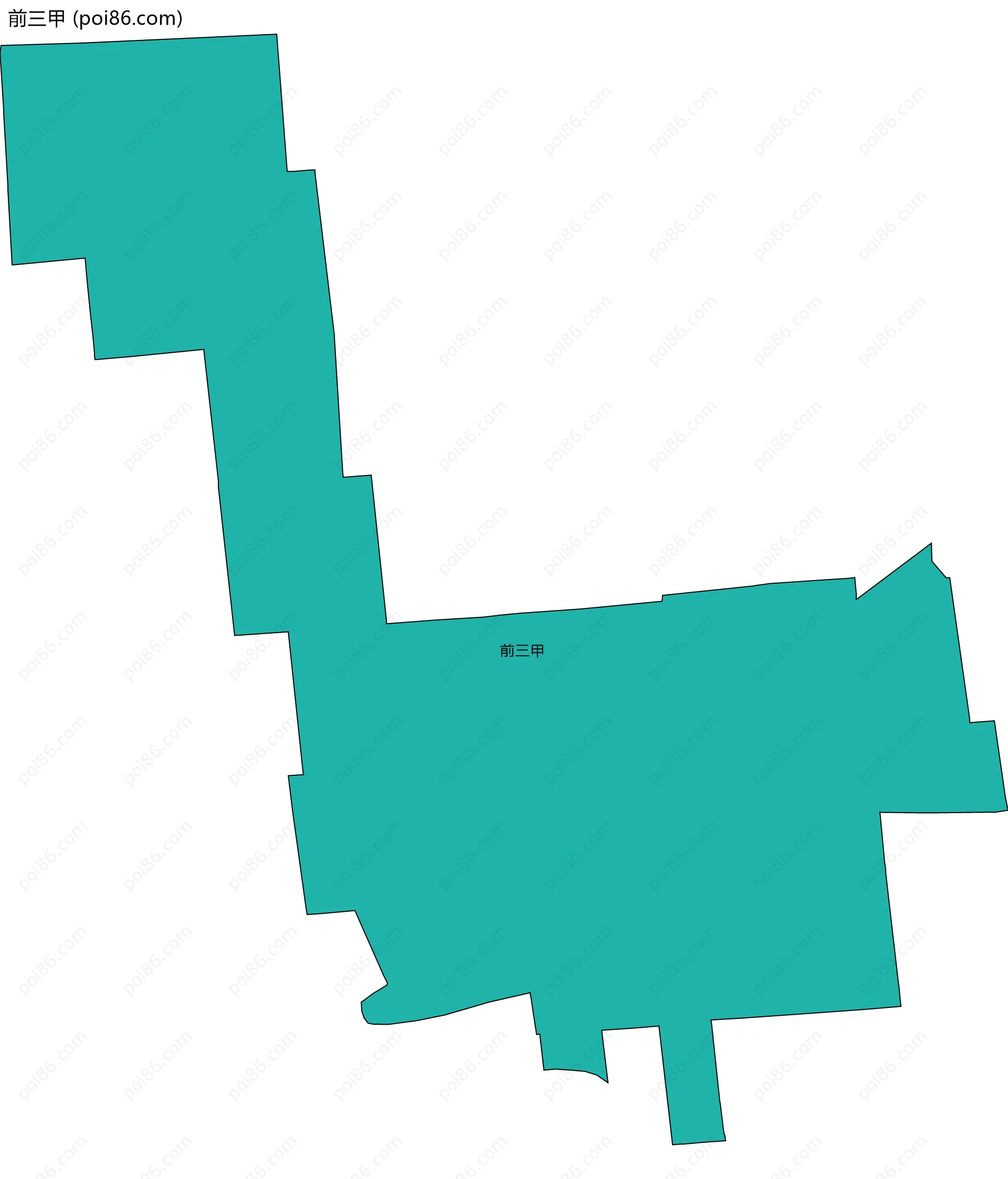 前三甲边界地图