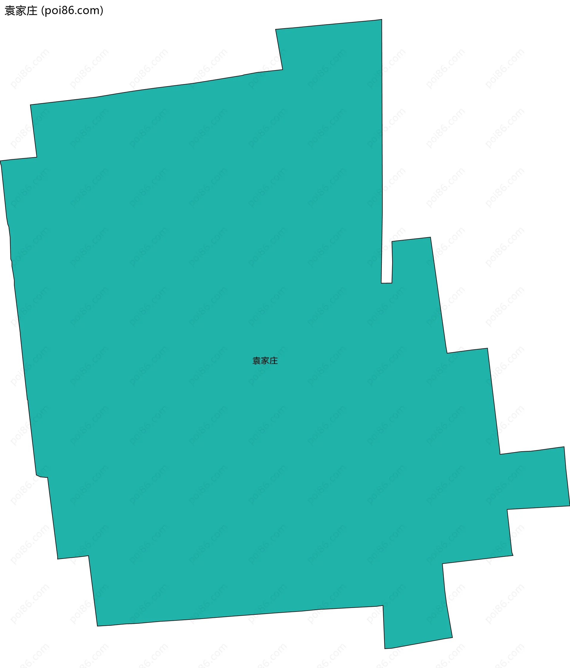 袁家庄边界地图