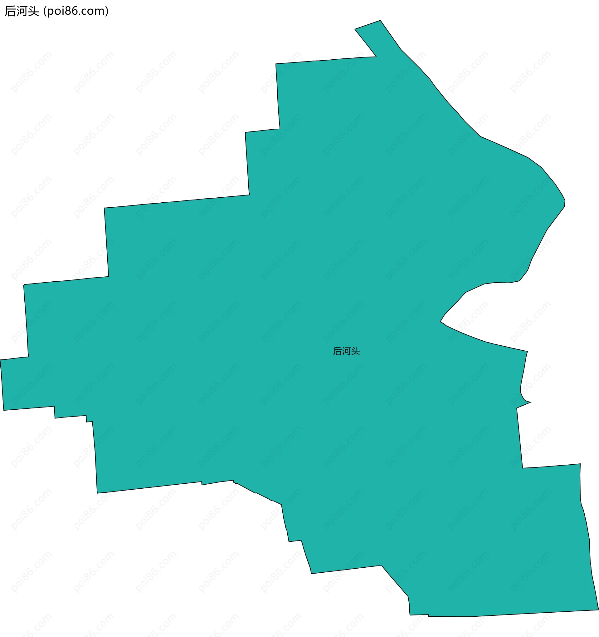 后河头边界地图