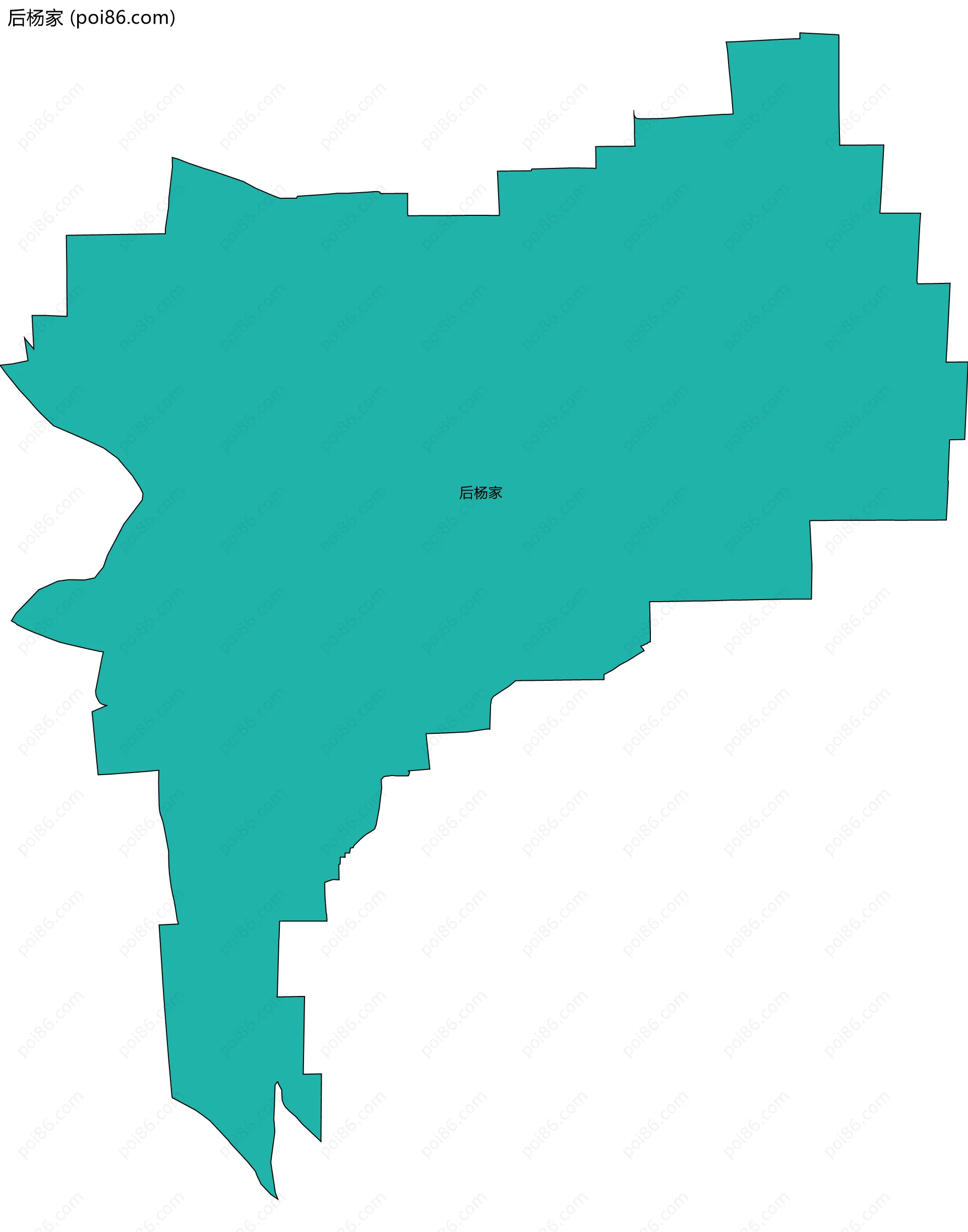 后杨家边界地图