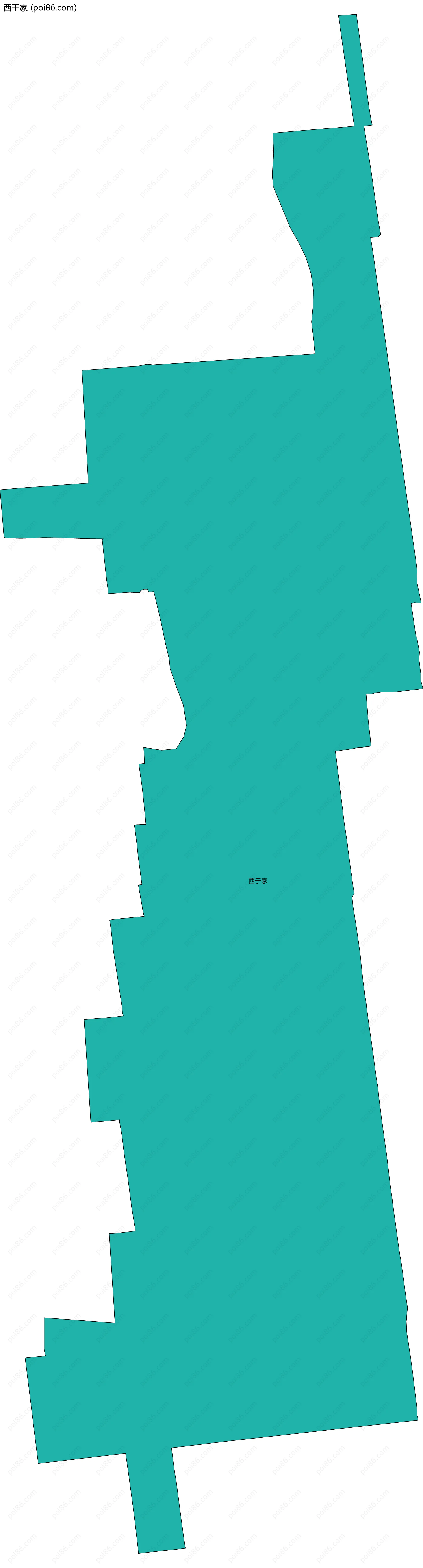 西于家边界地图