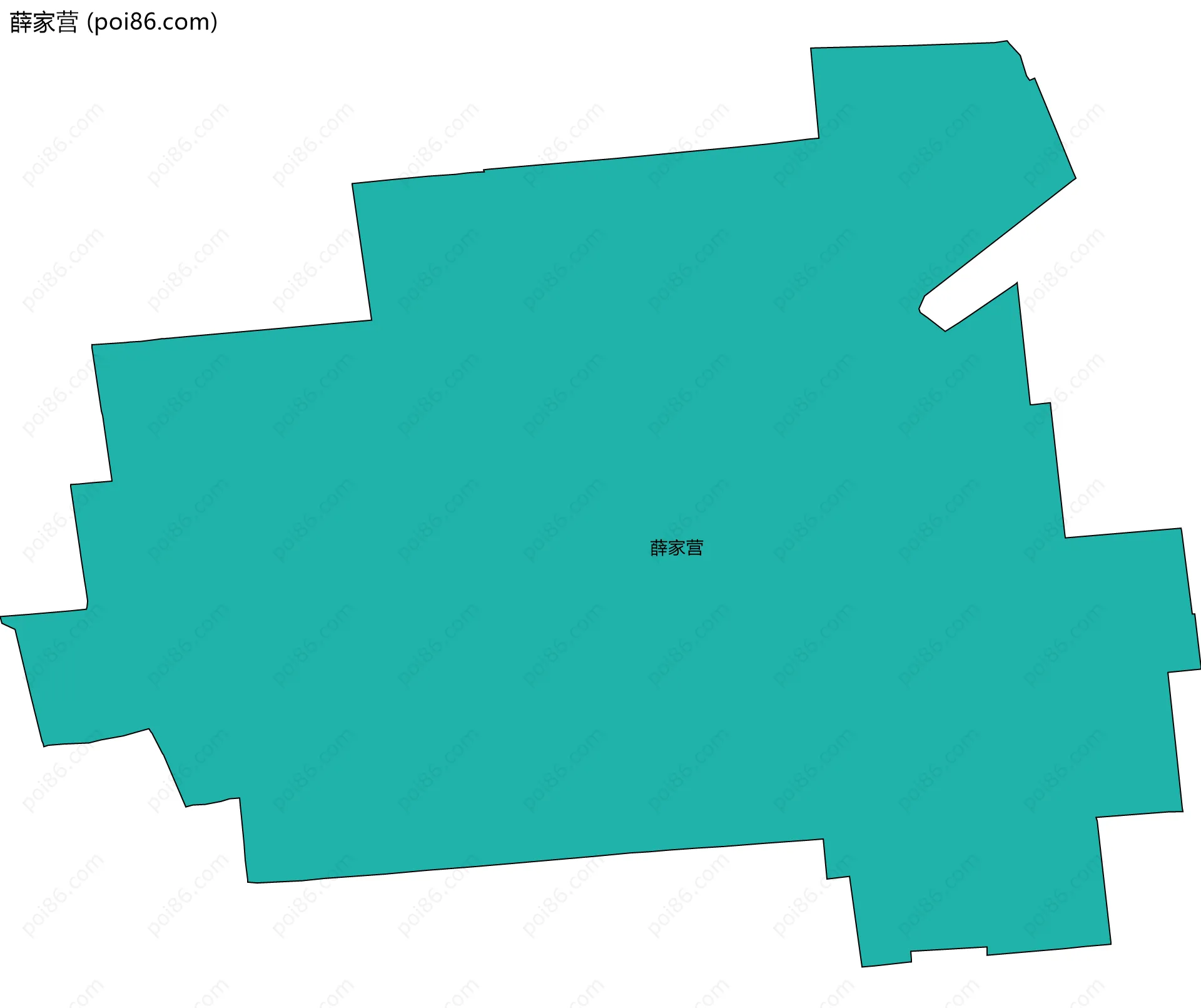 薛家营边界地图