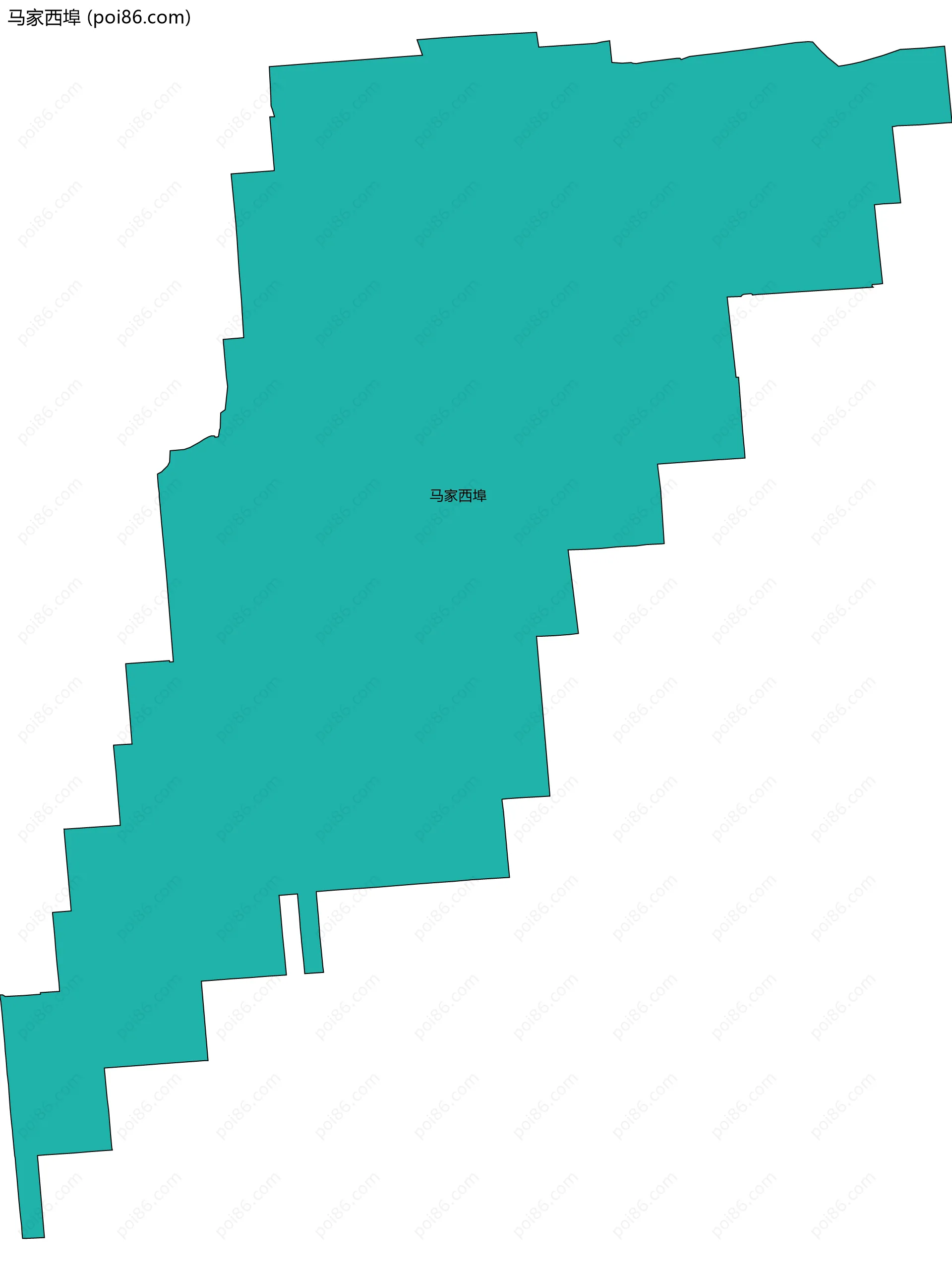 马家西埠边界地图