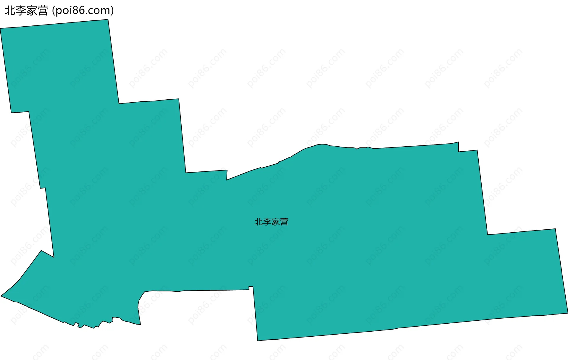 北李家营边界地图