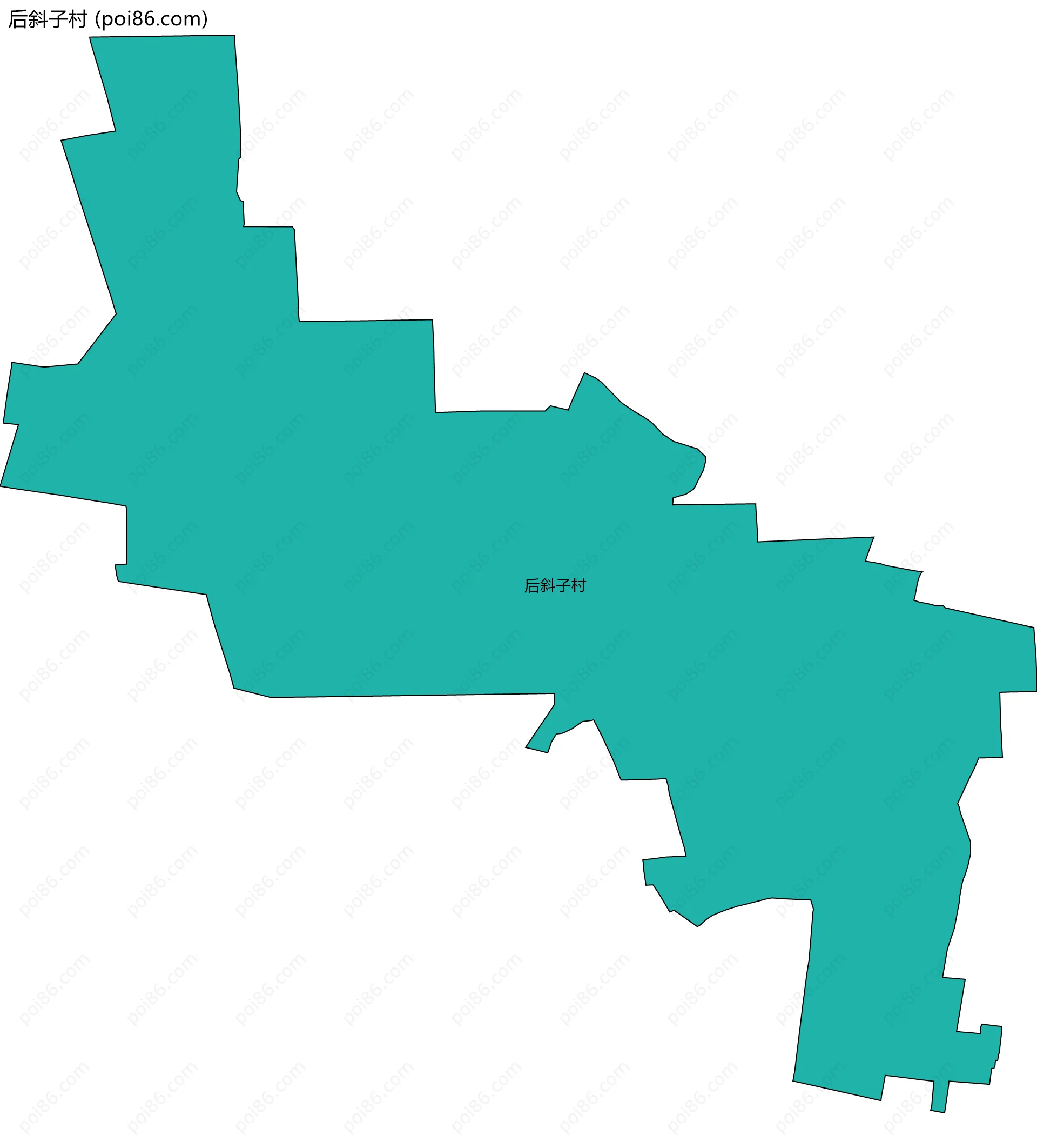 后斜子村边界地图