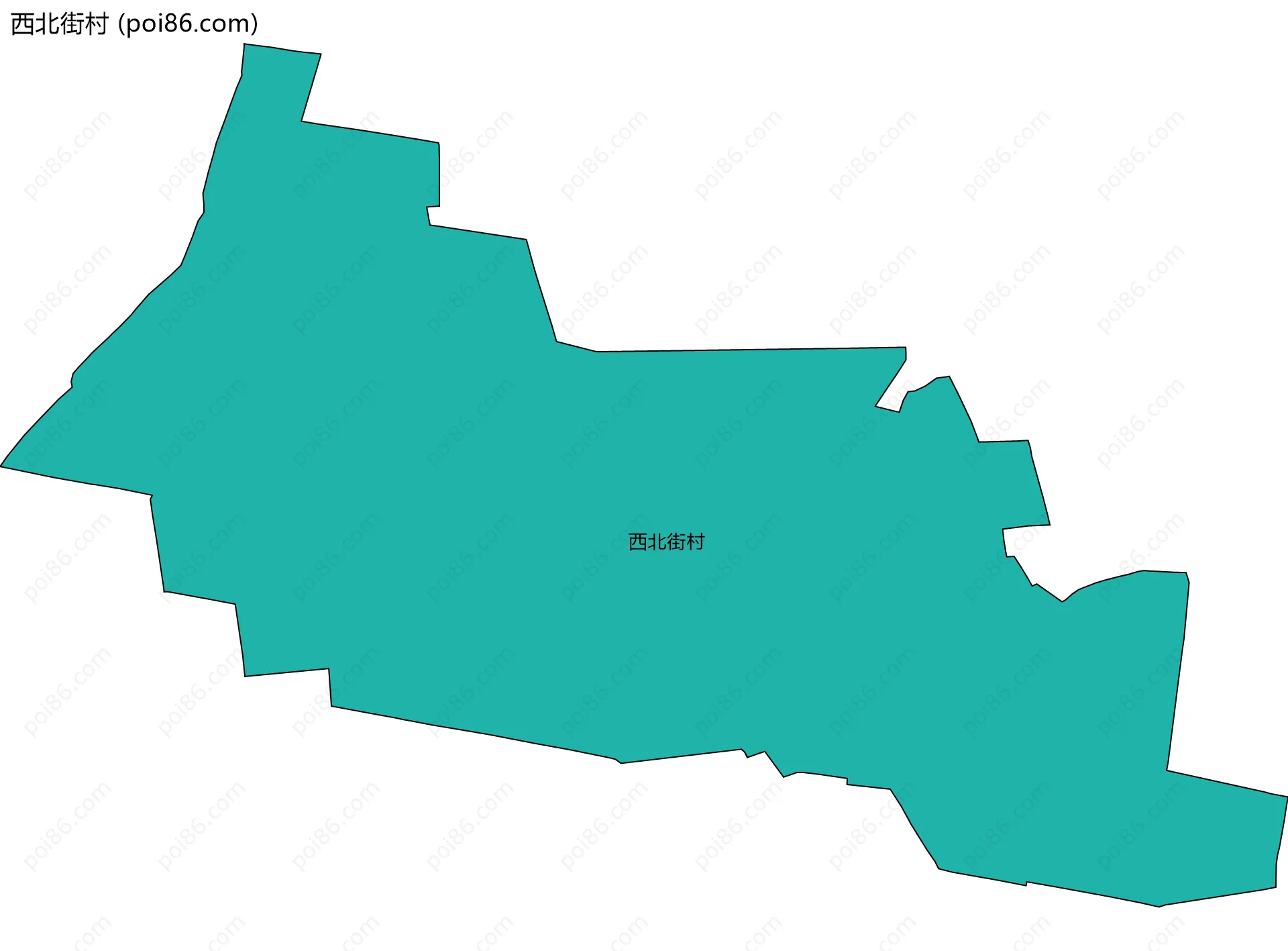 西北街村边界地图