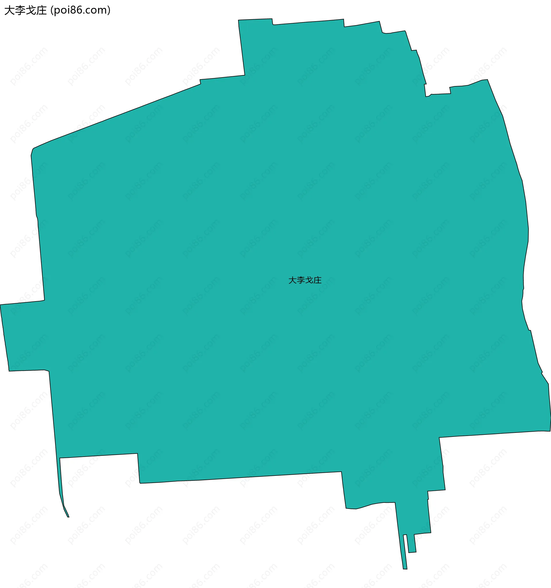 大李戈庄边界地图