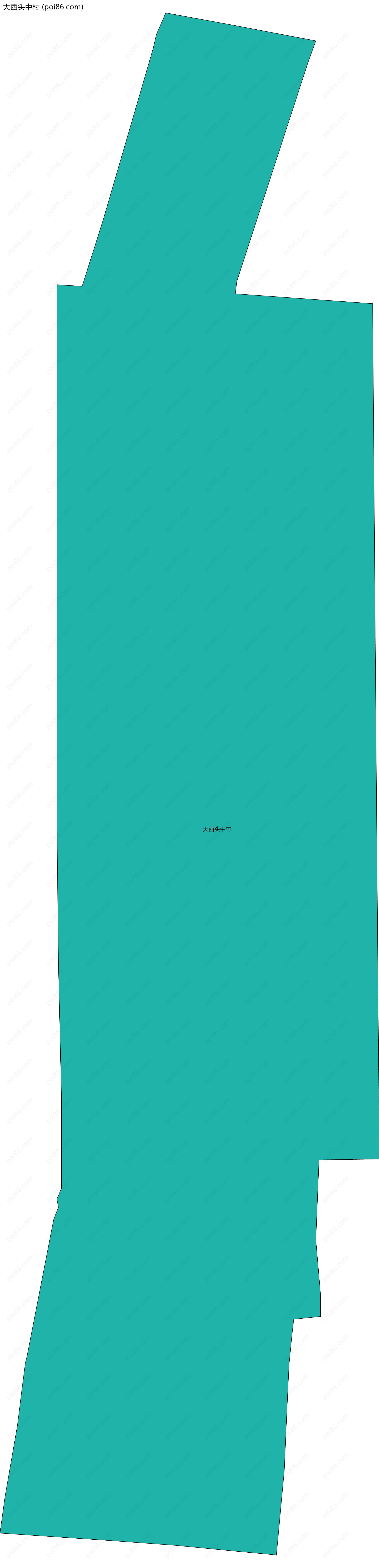 大西头中村边界地图