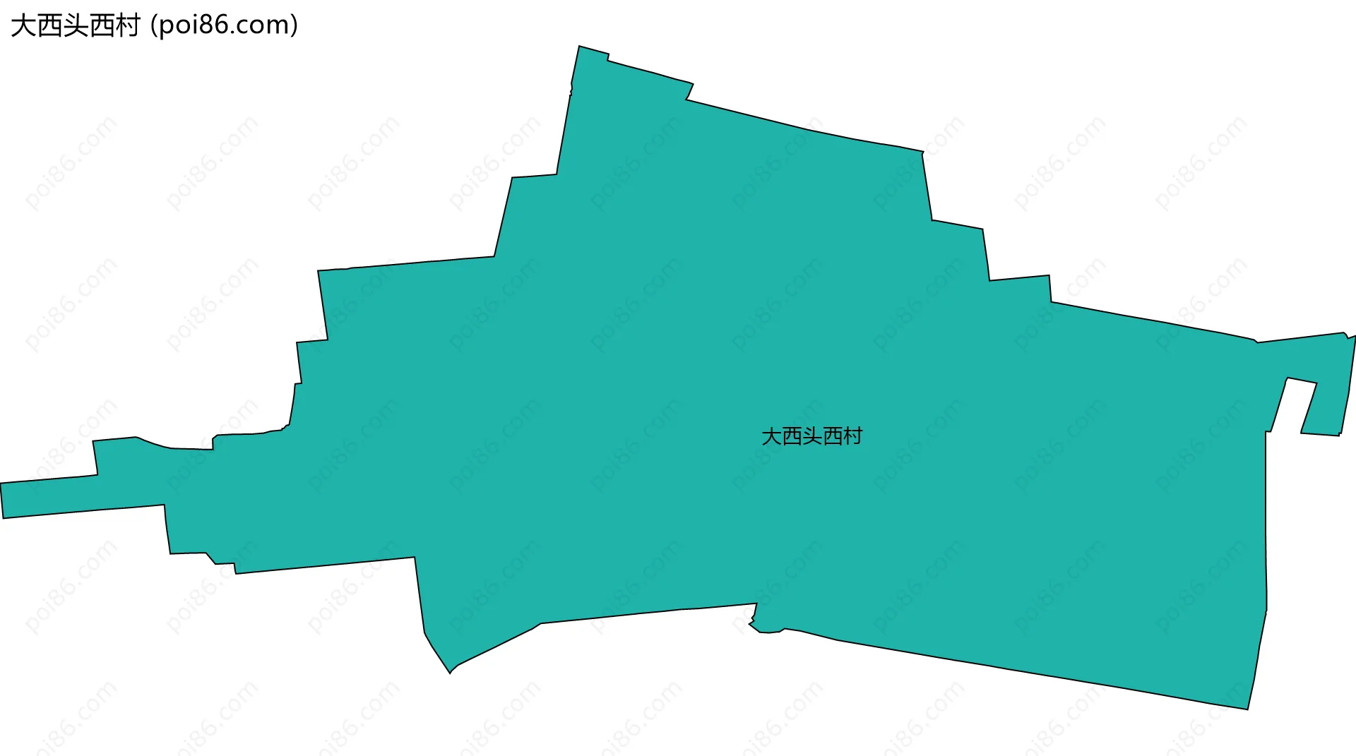 大西头西村边界地图