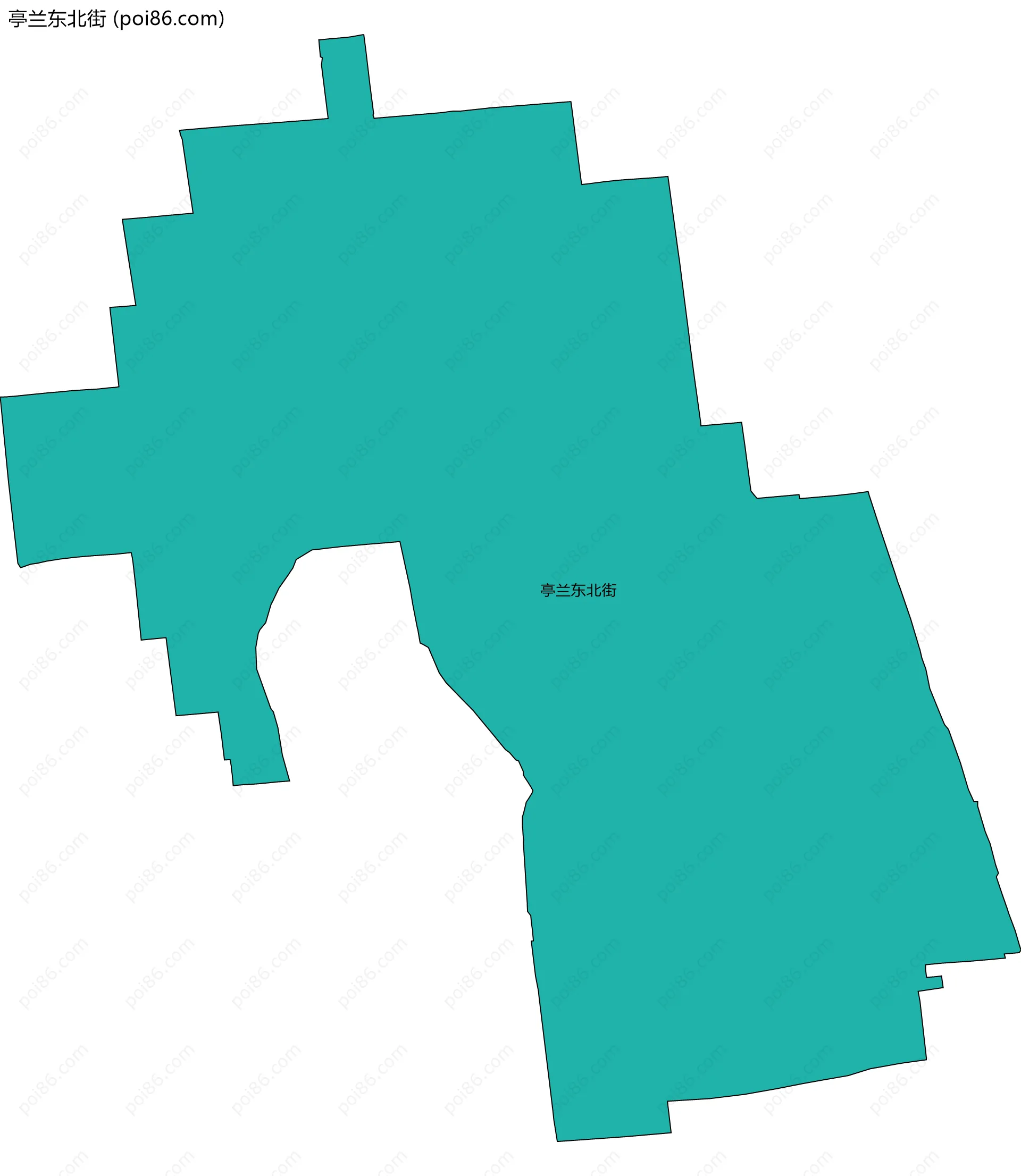 亭兰东北街边界地图