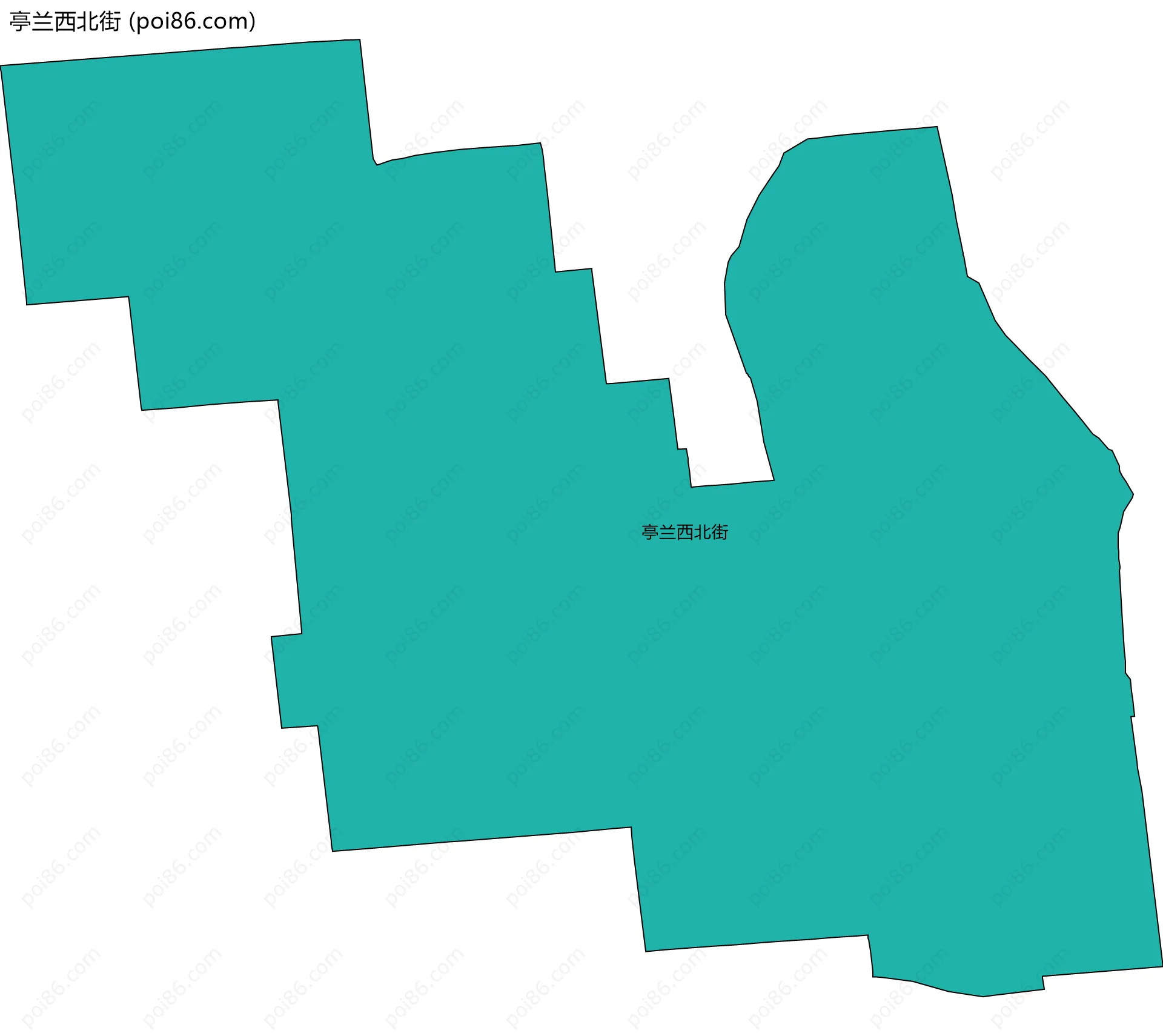 亭兰西北街边界地图