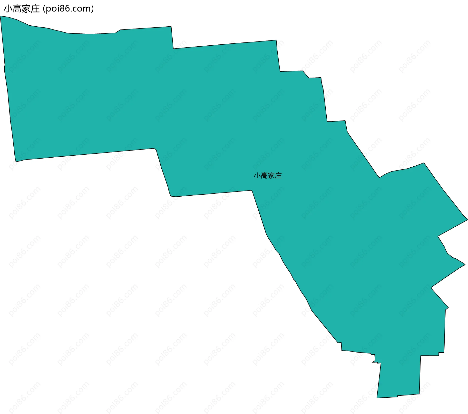 小高家庄边界地图
