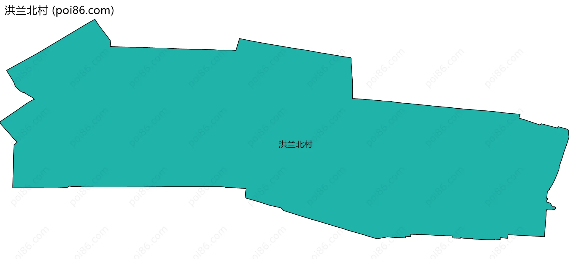 洪兰北村边界地图