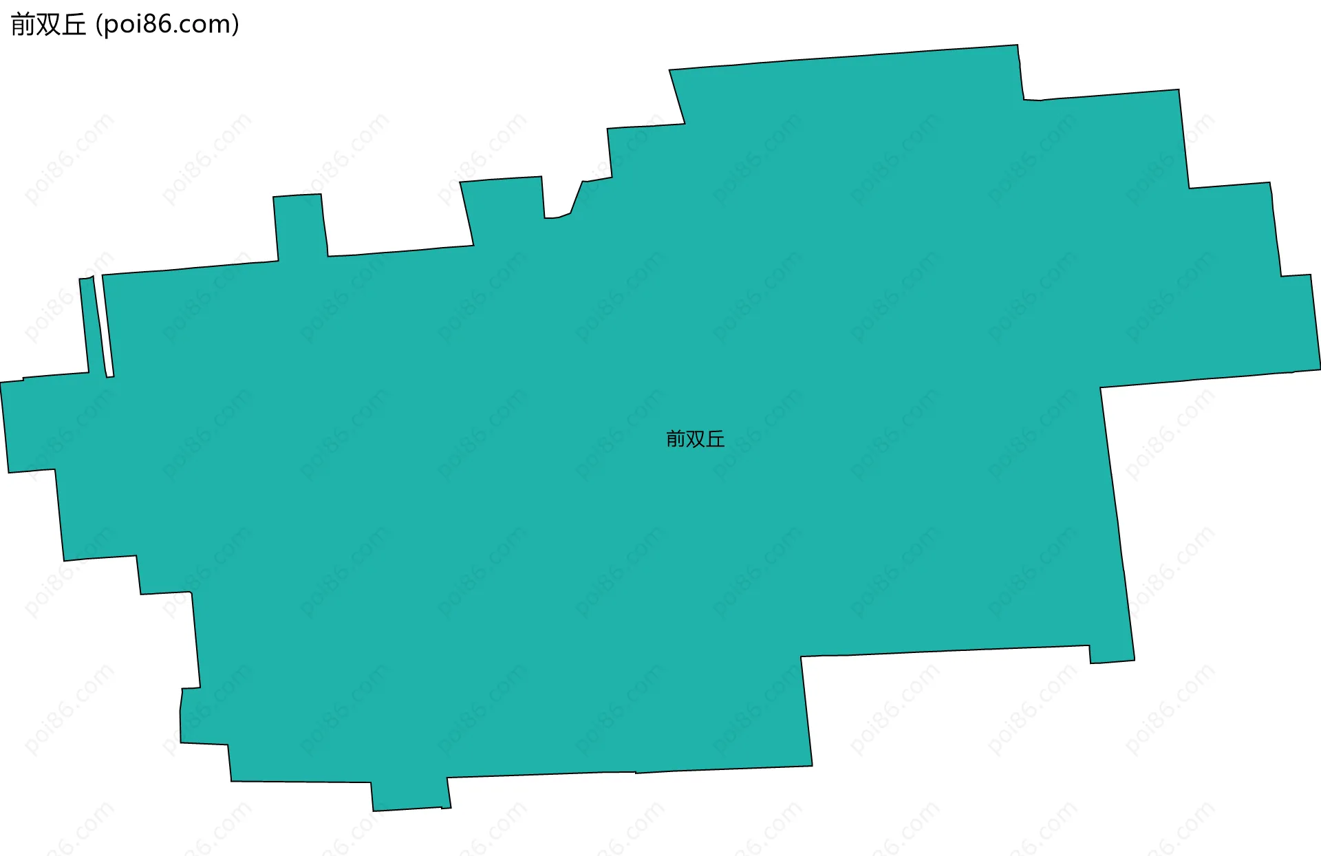 前双丘边界地图