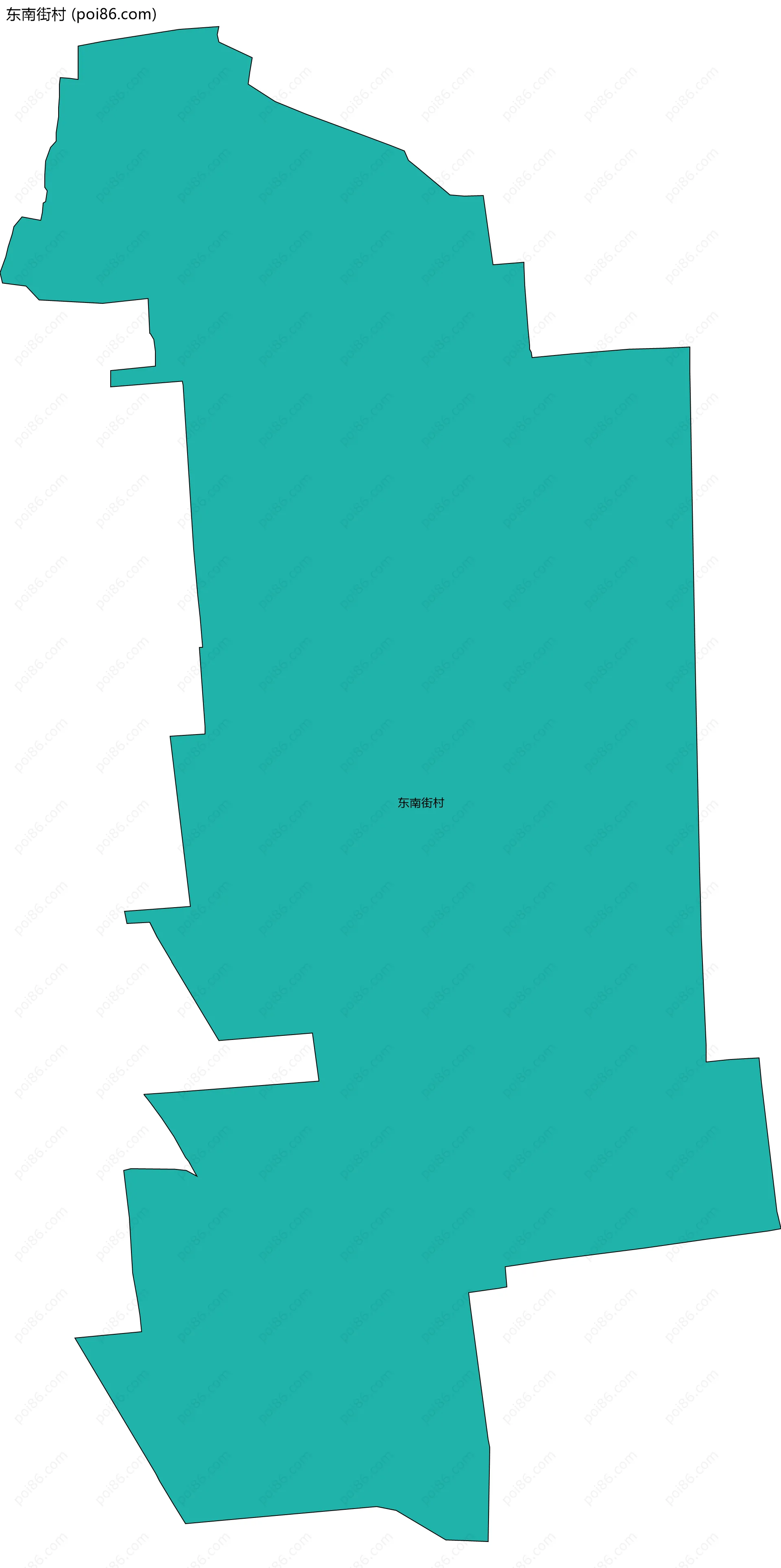 东南街村边界地图