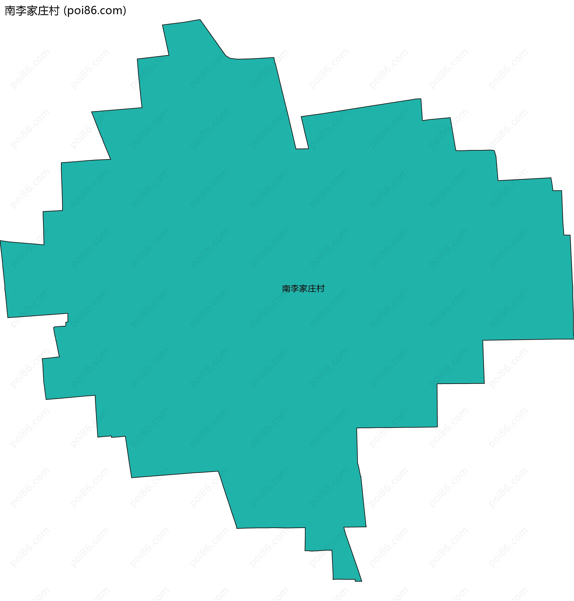 南李家庄村边界地图