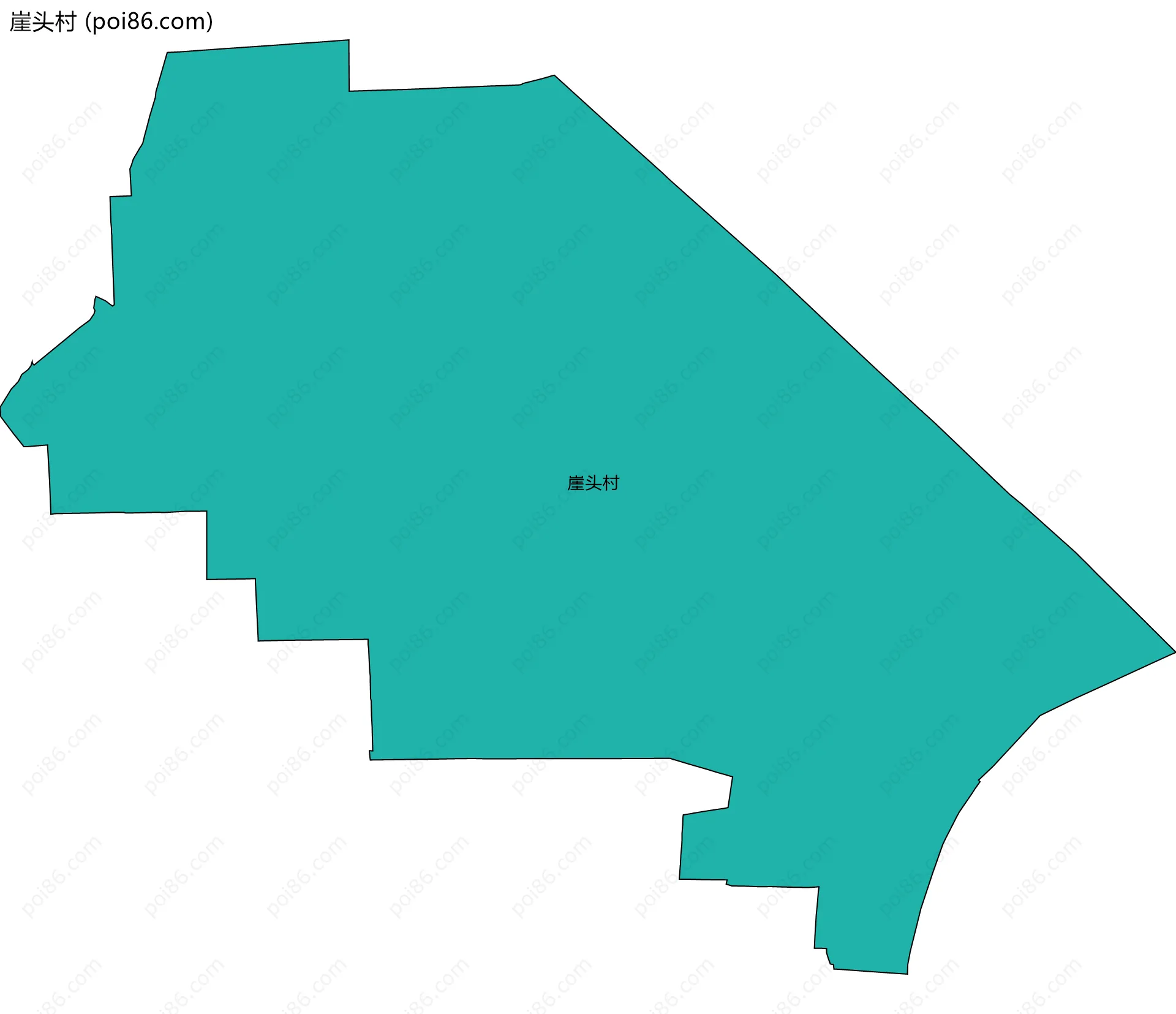 崖头村边界地图
