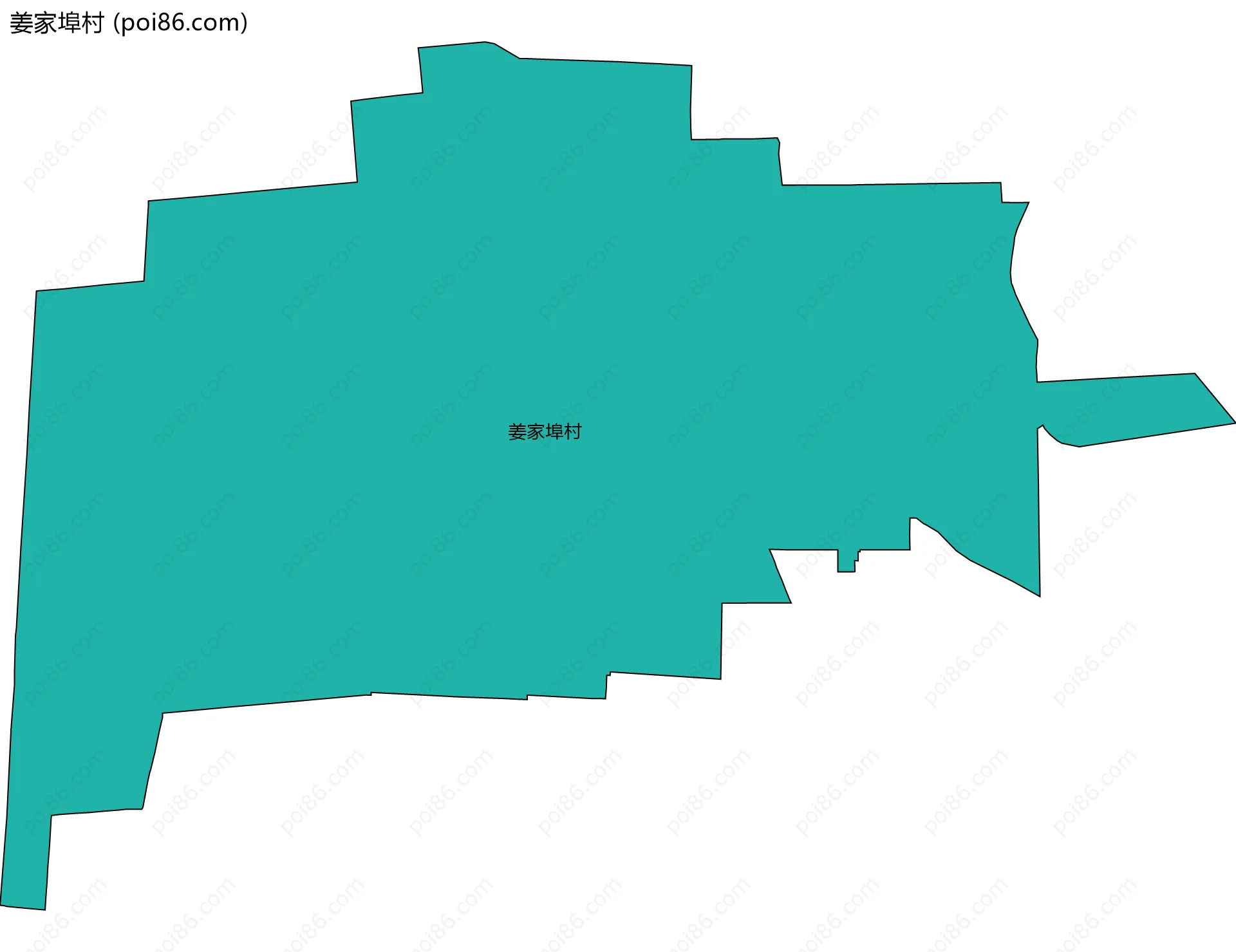 姜家埠村边界地图