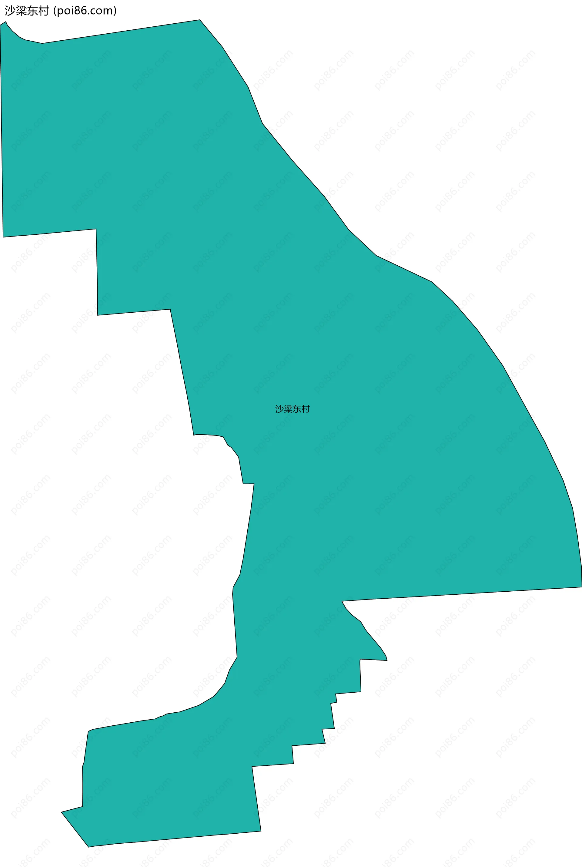 沙梁东村边界地图