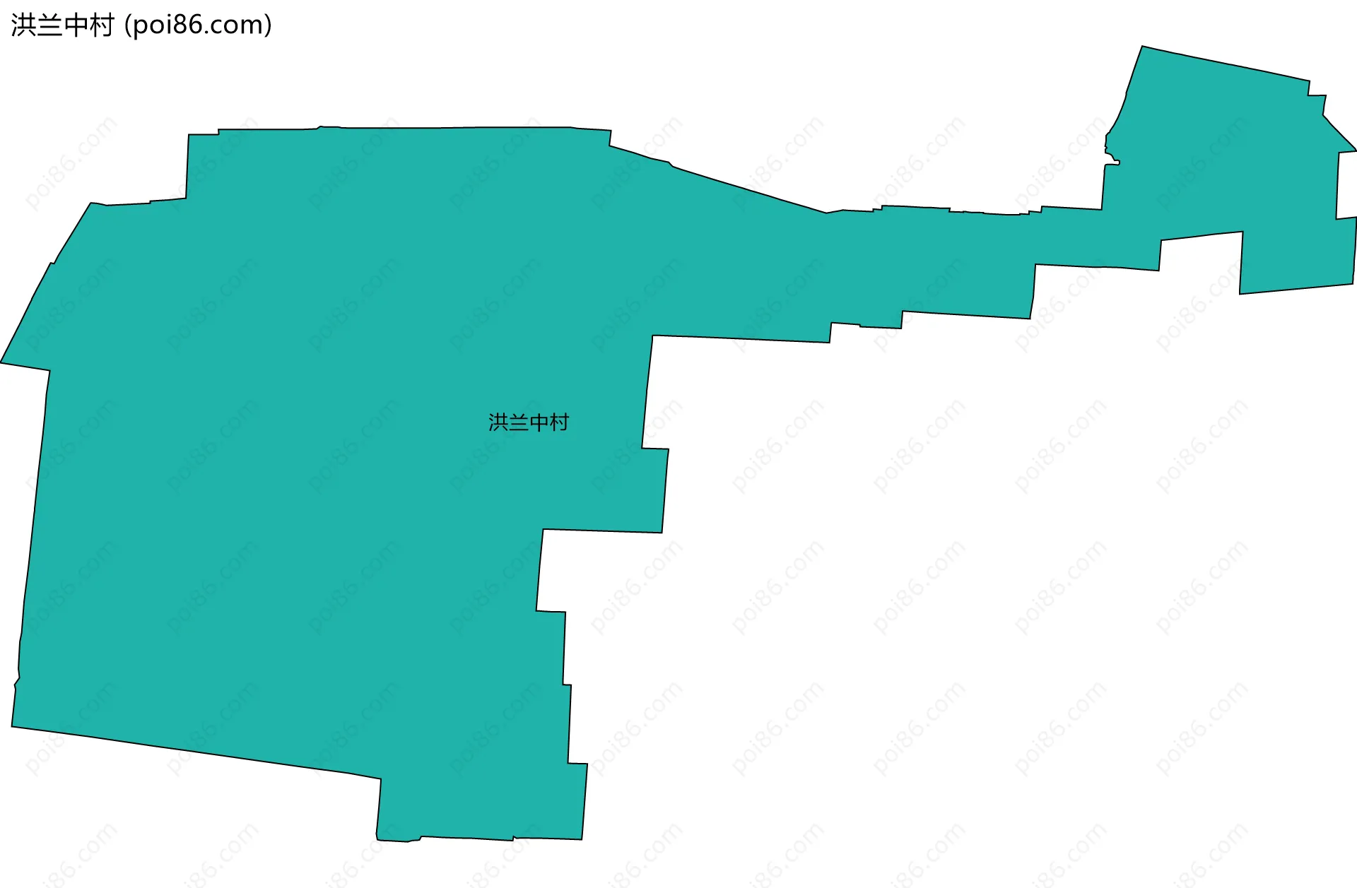 洪兰中村边界地图