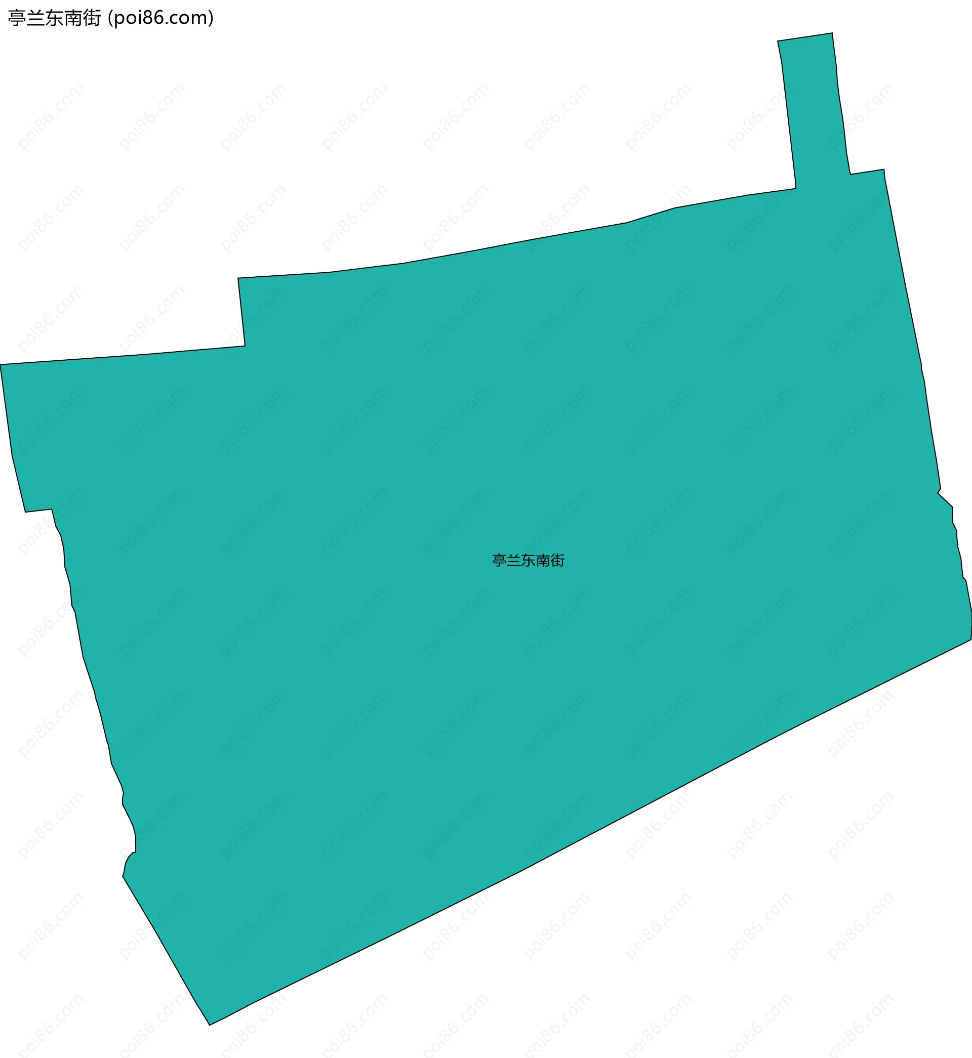 亭兰东南街边界地图