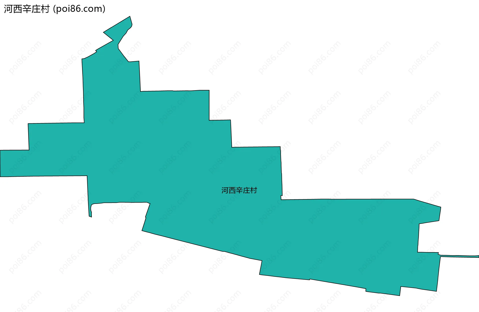 河西辛庄村边界地图
