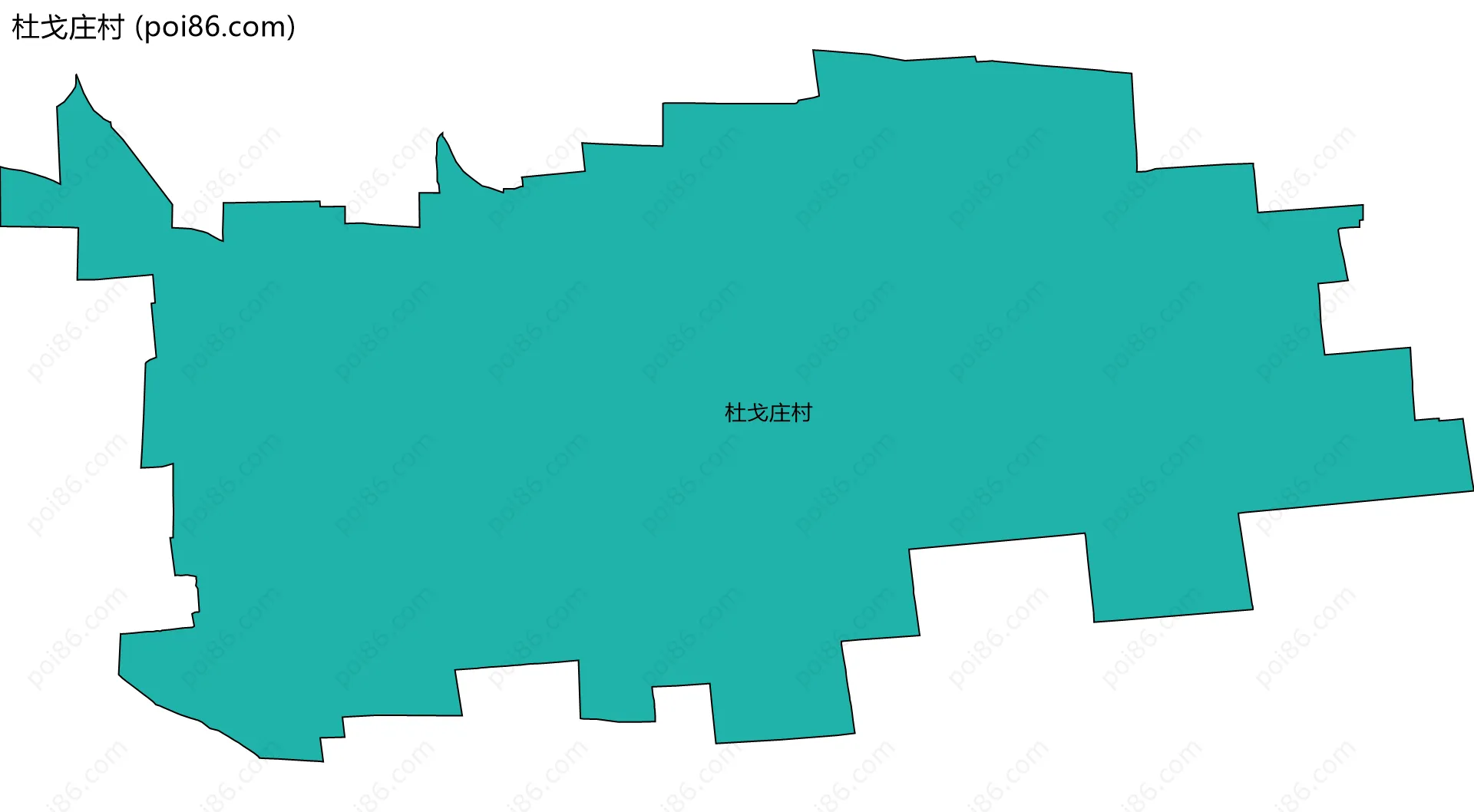杜戈庄村边界地图