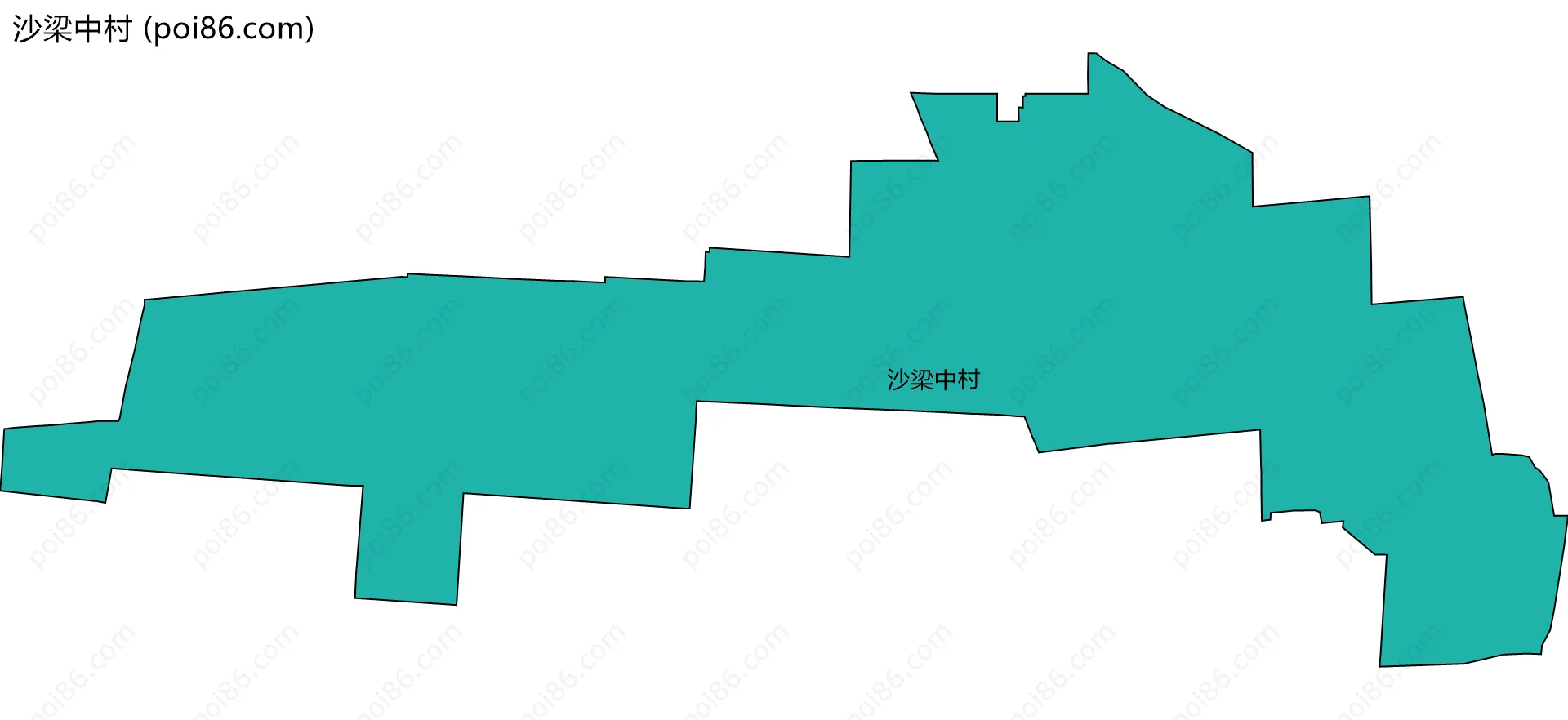 沙梁中村边界地图