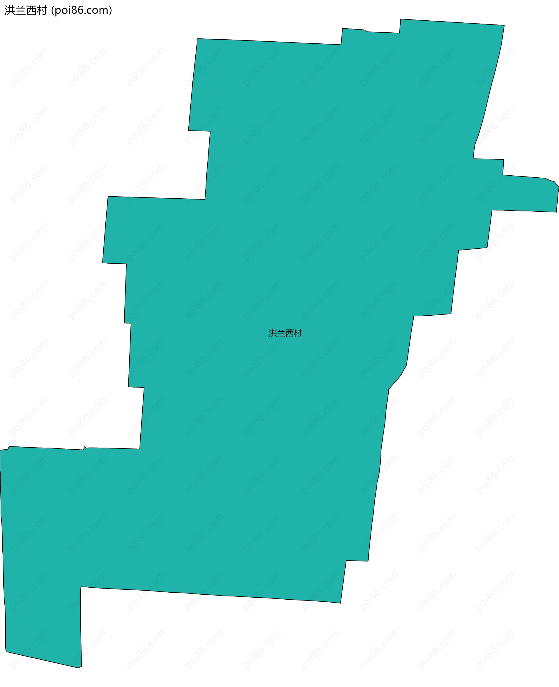 洪兰西村边界地图