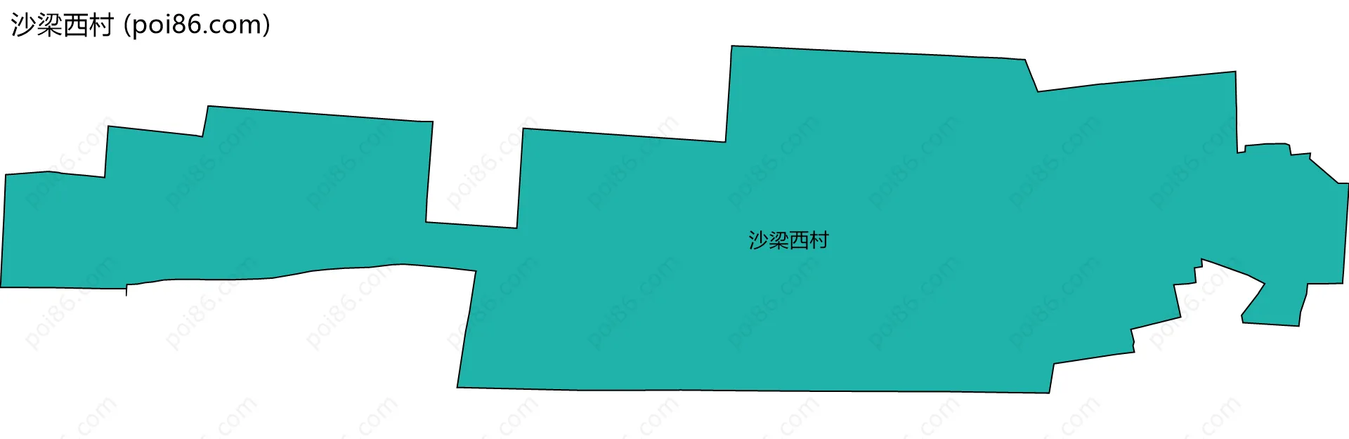 沙梁西村边界地图