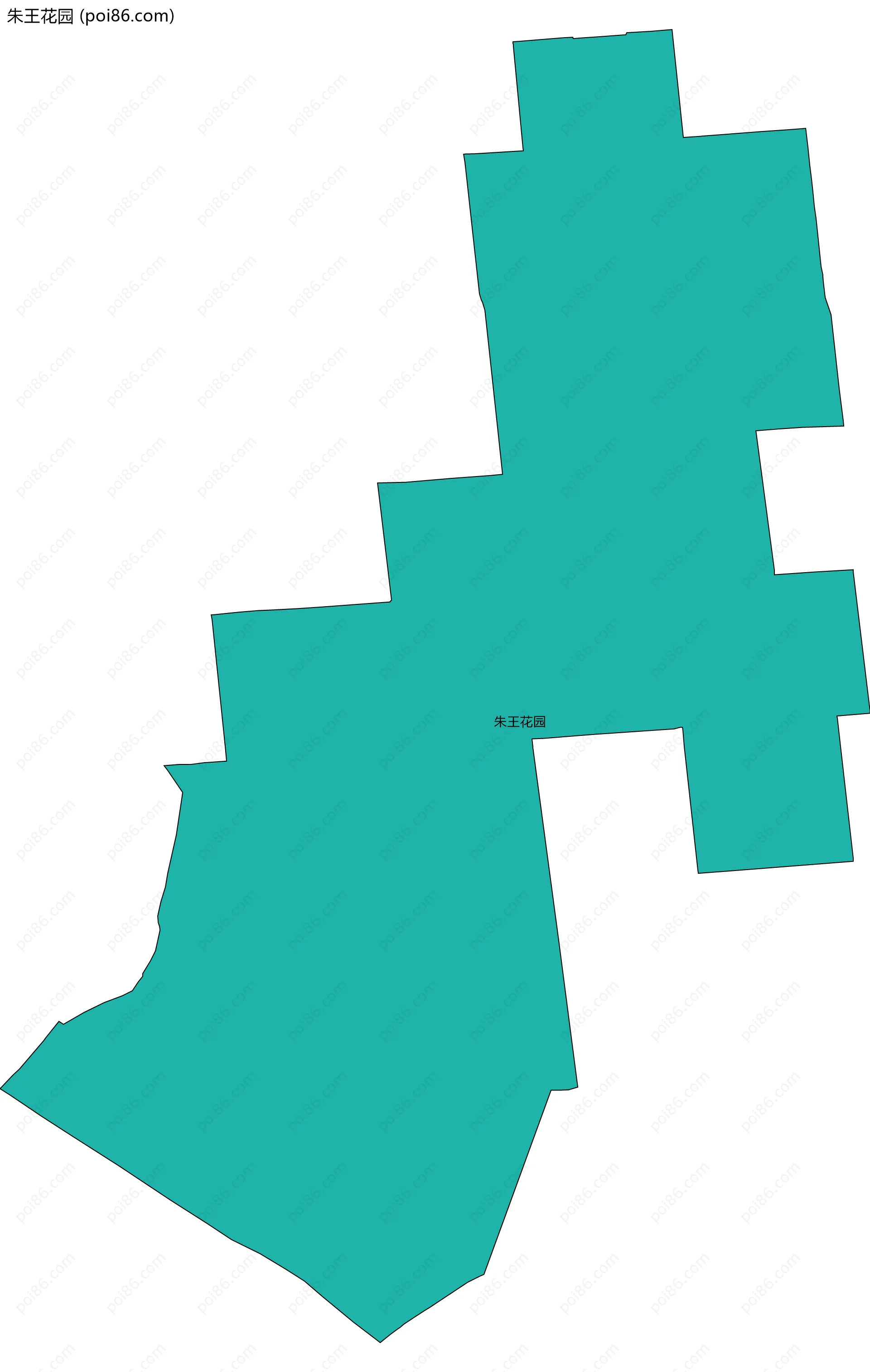 朱王花园边界地图