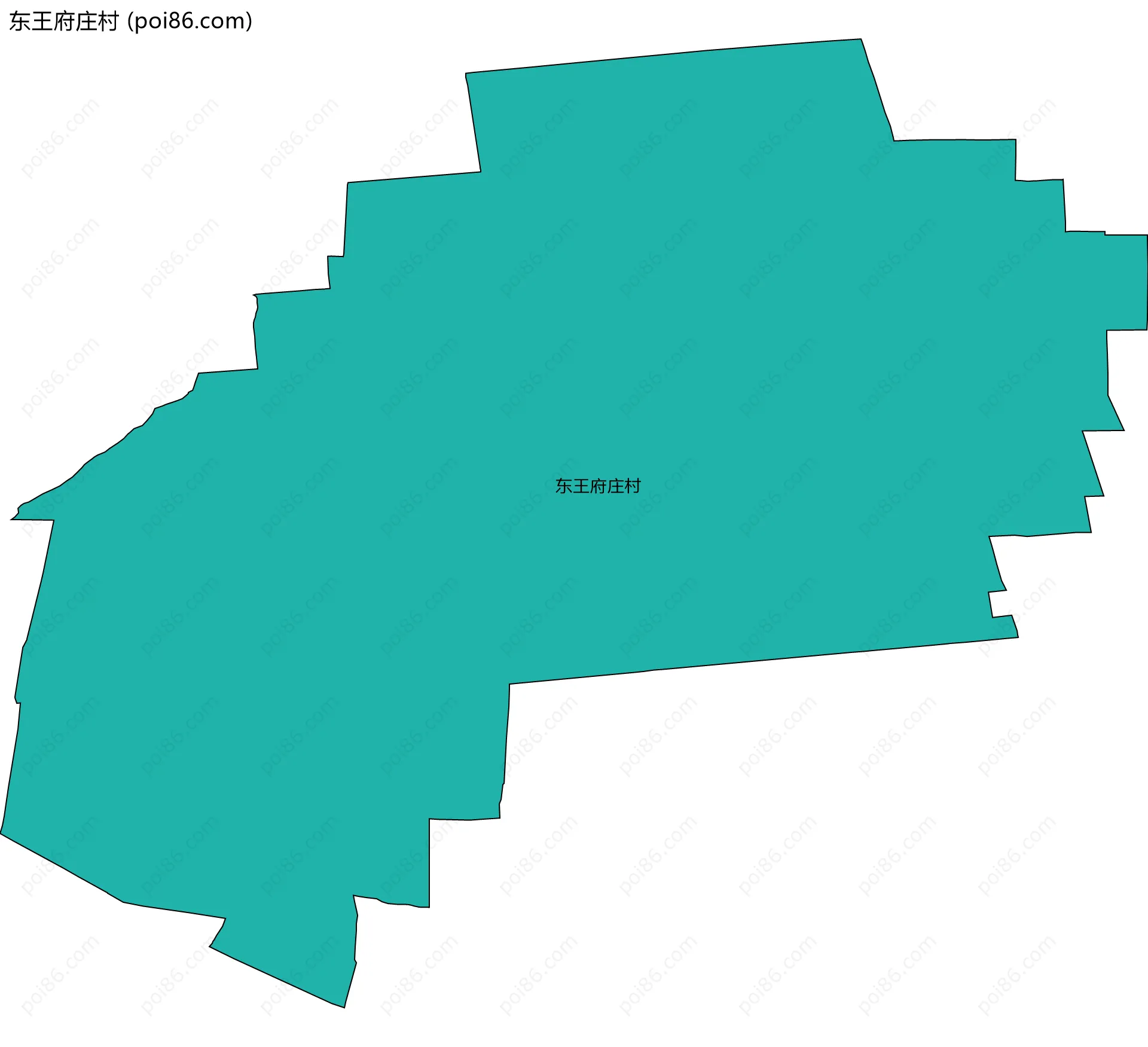 东王府庄村边界地图