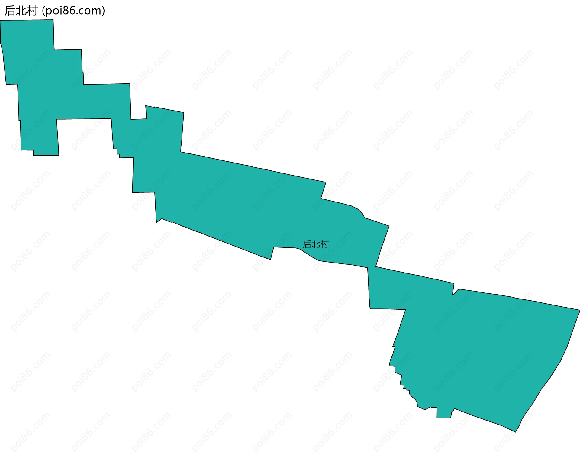 后北村边界地图