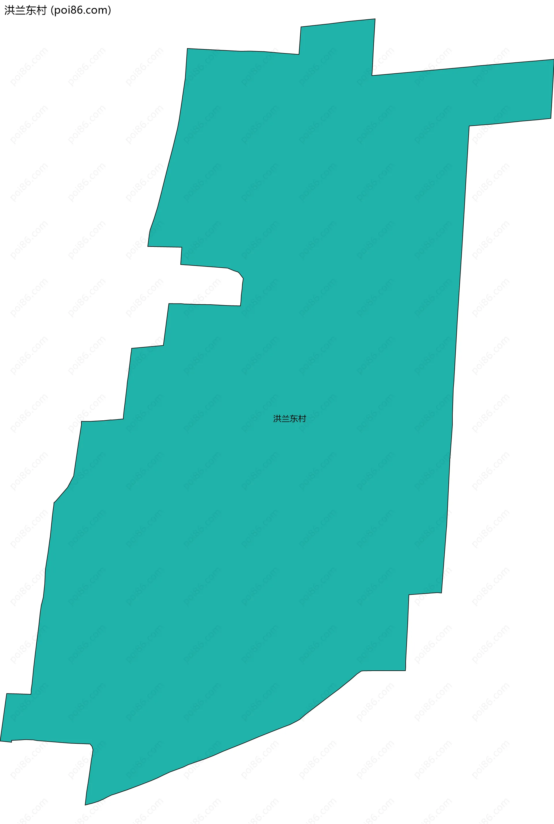 洪兰东村边界地图