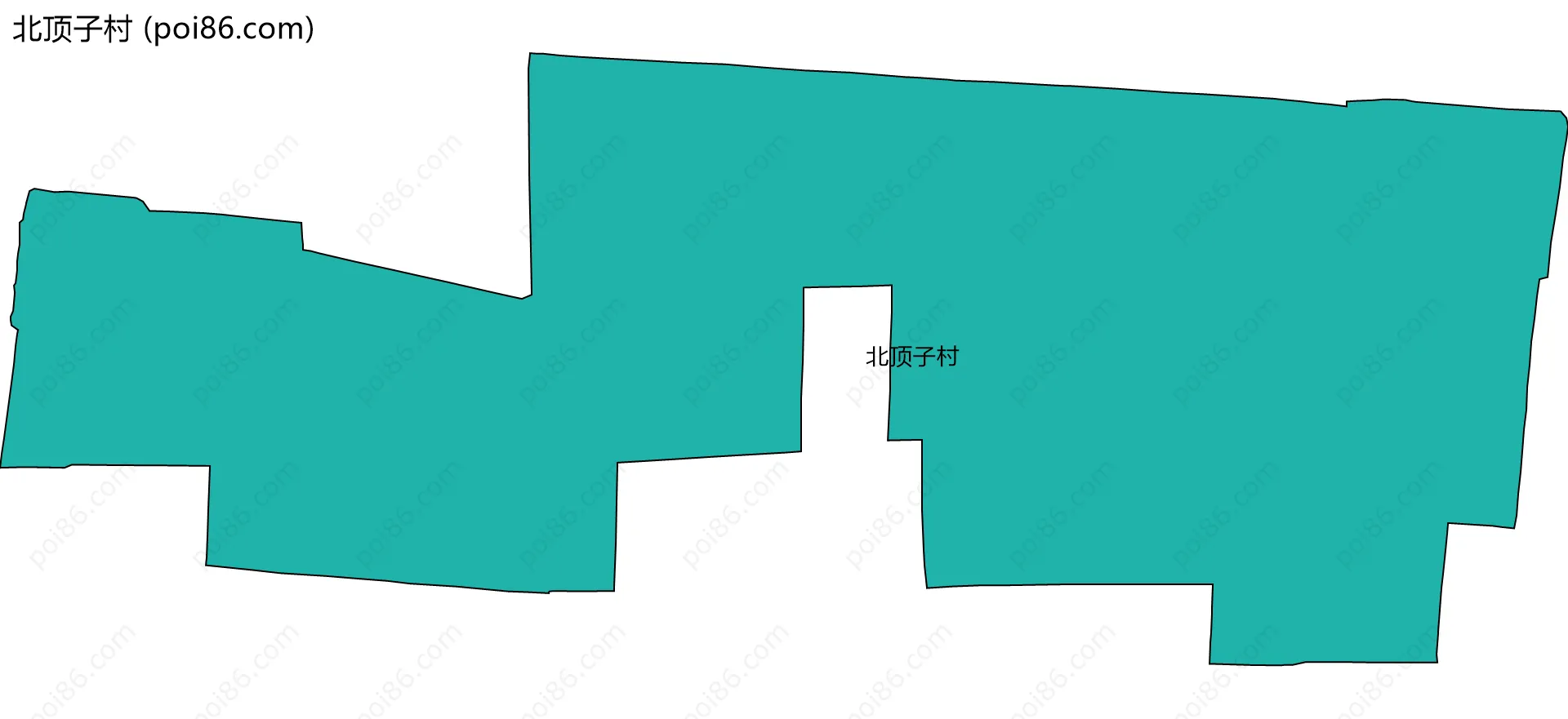 北顶子村边界地图