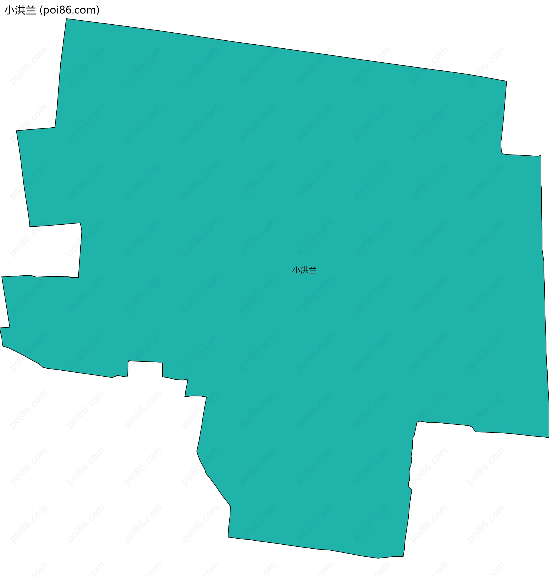 小洪兰边界地图