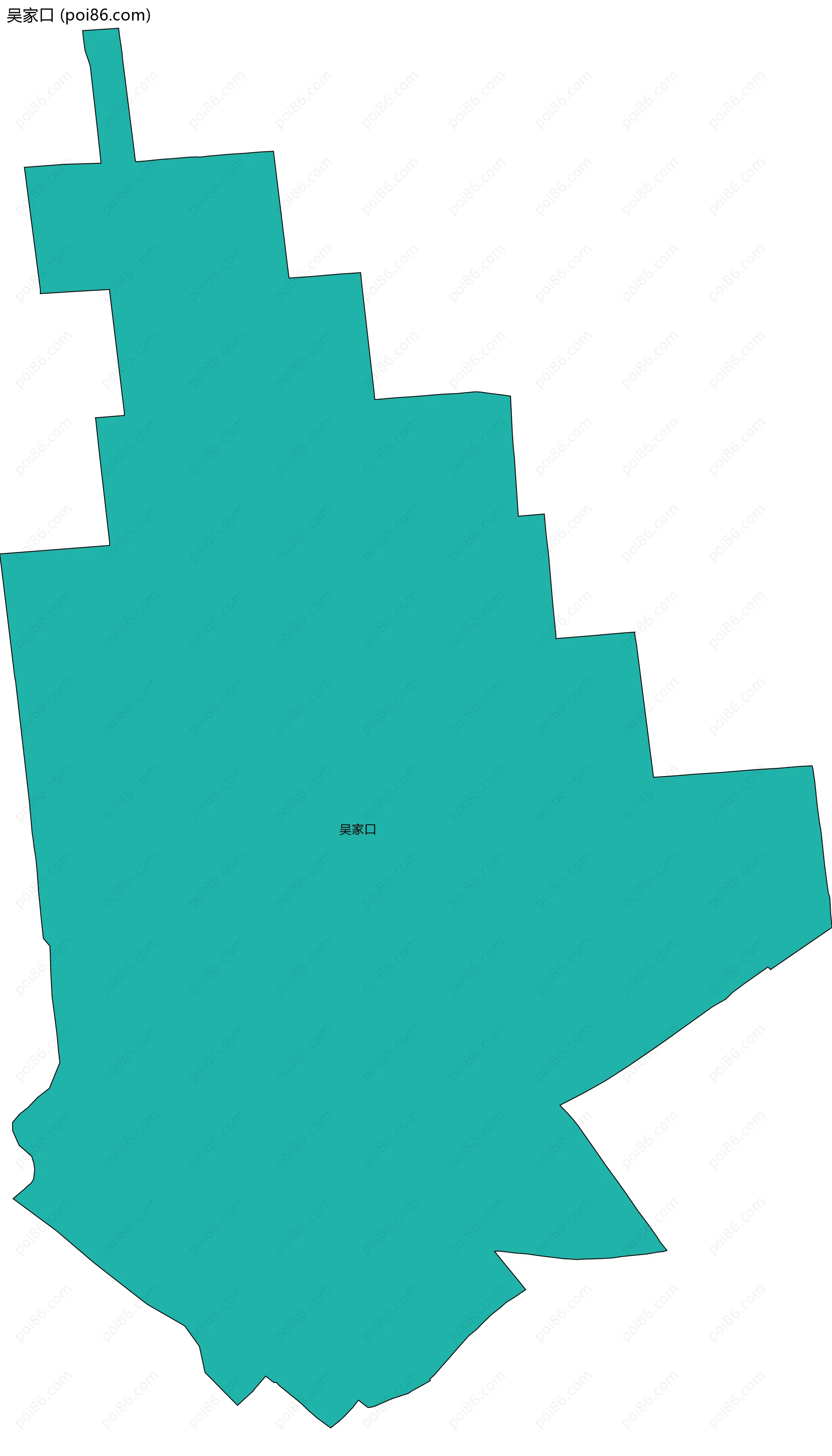 吴家口边界地图