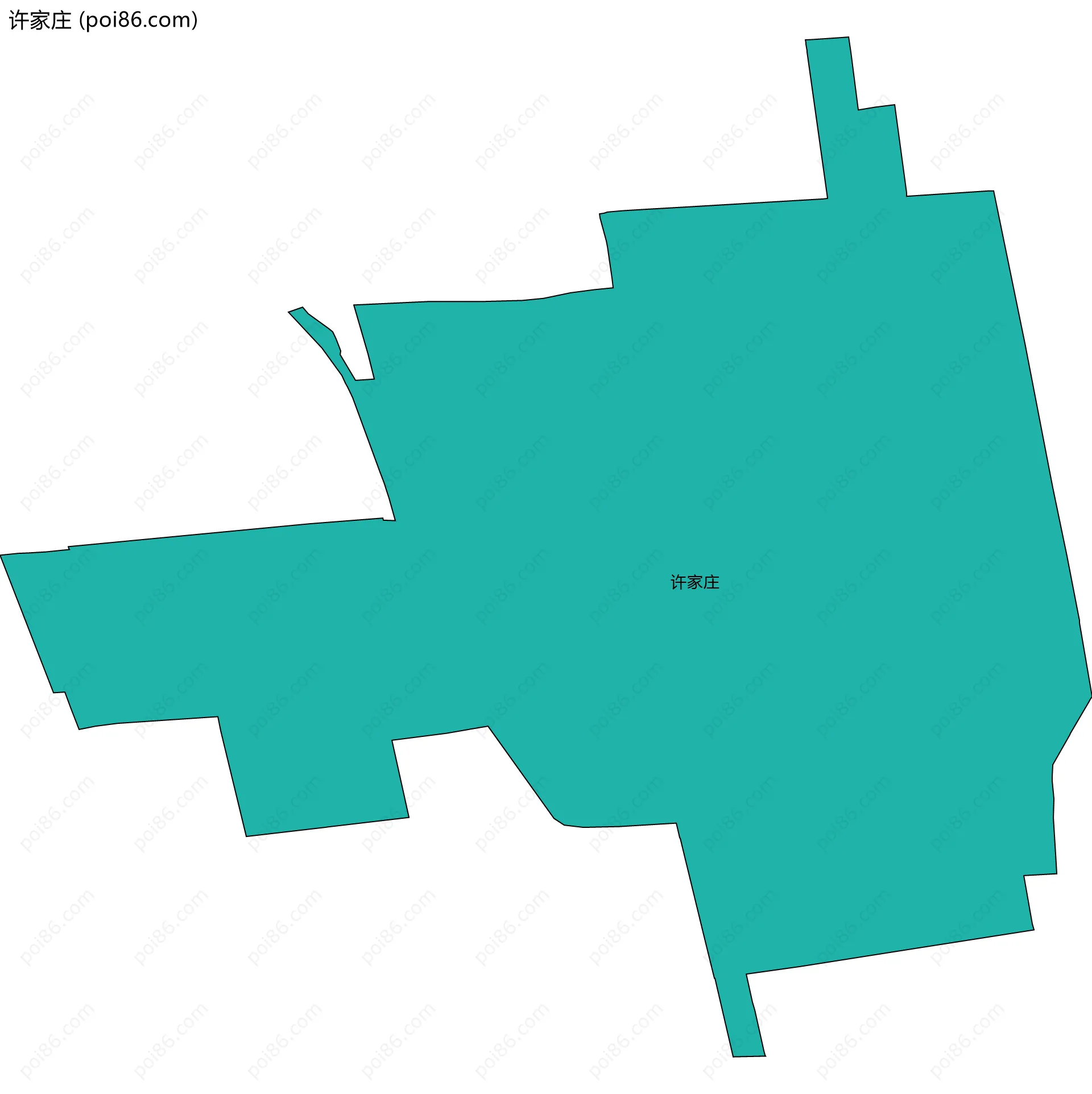 许家庄边界地图