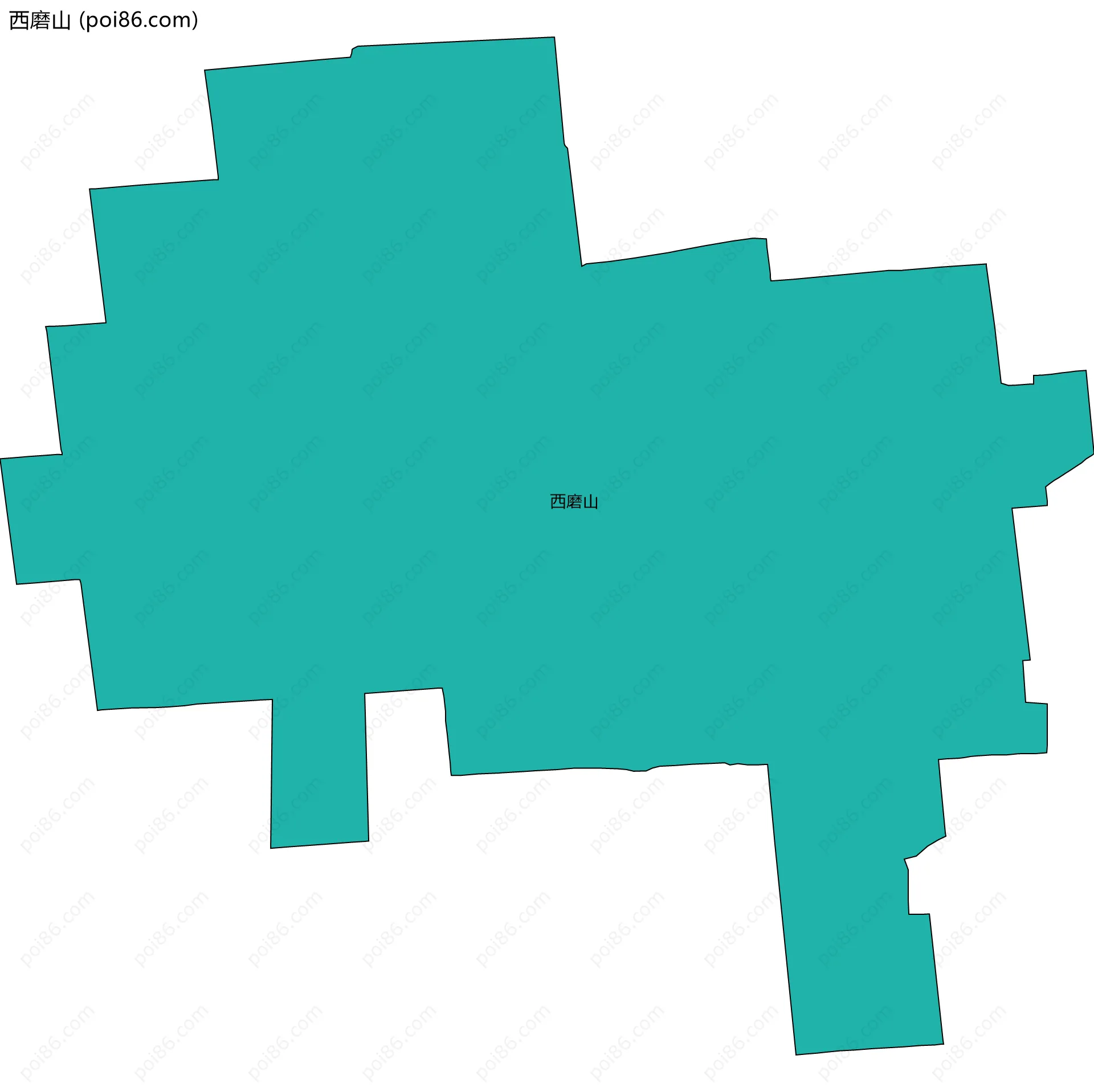 西磨山边界地图