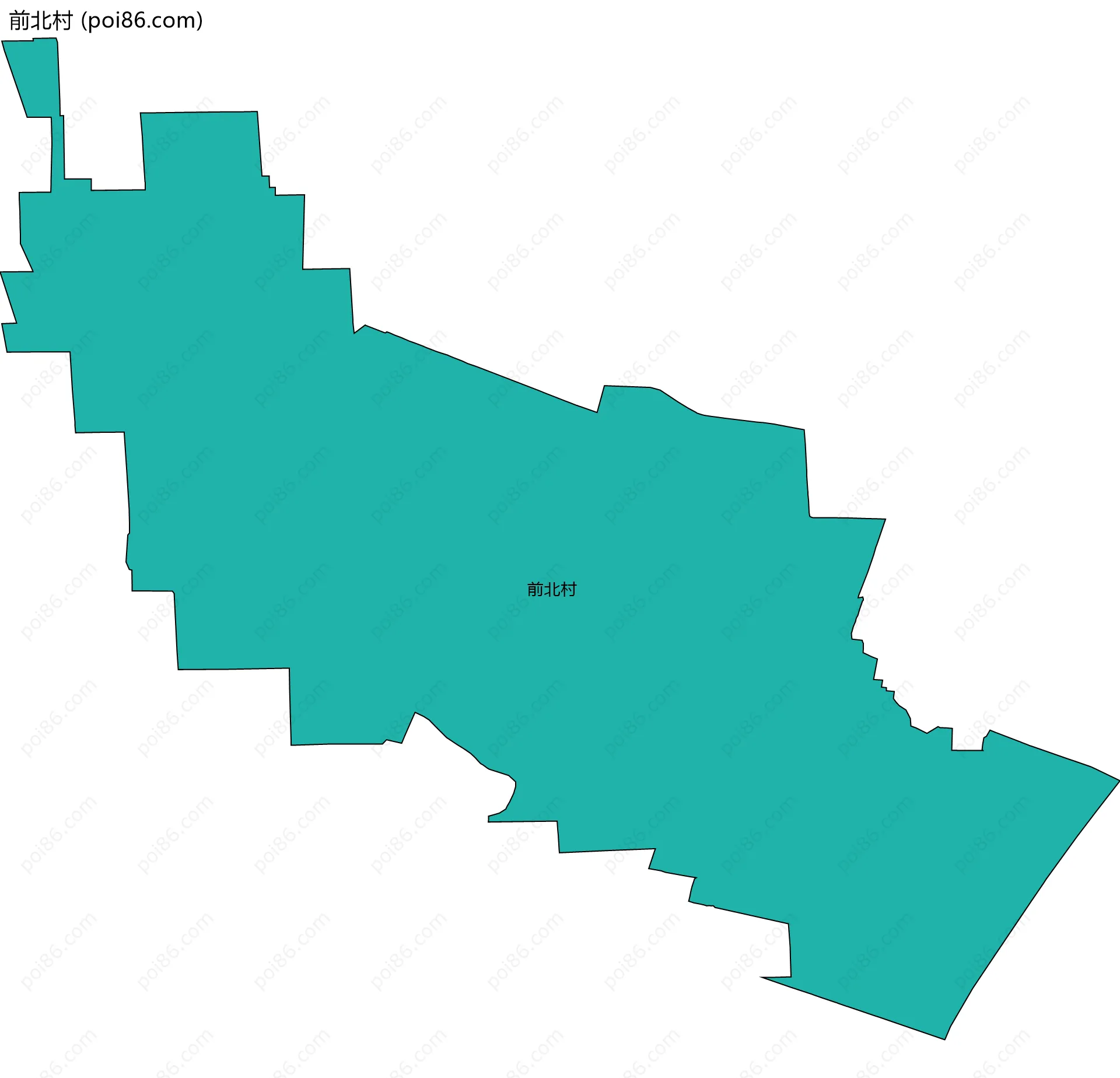 前北村边界地图