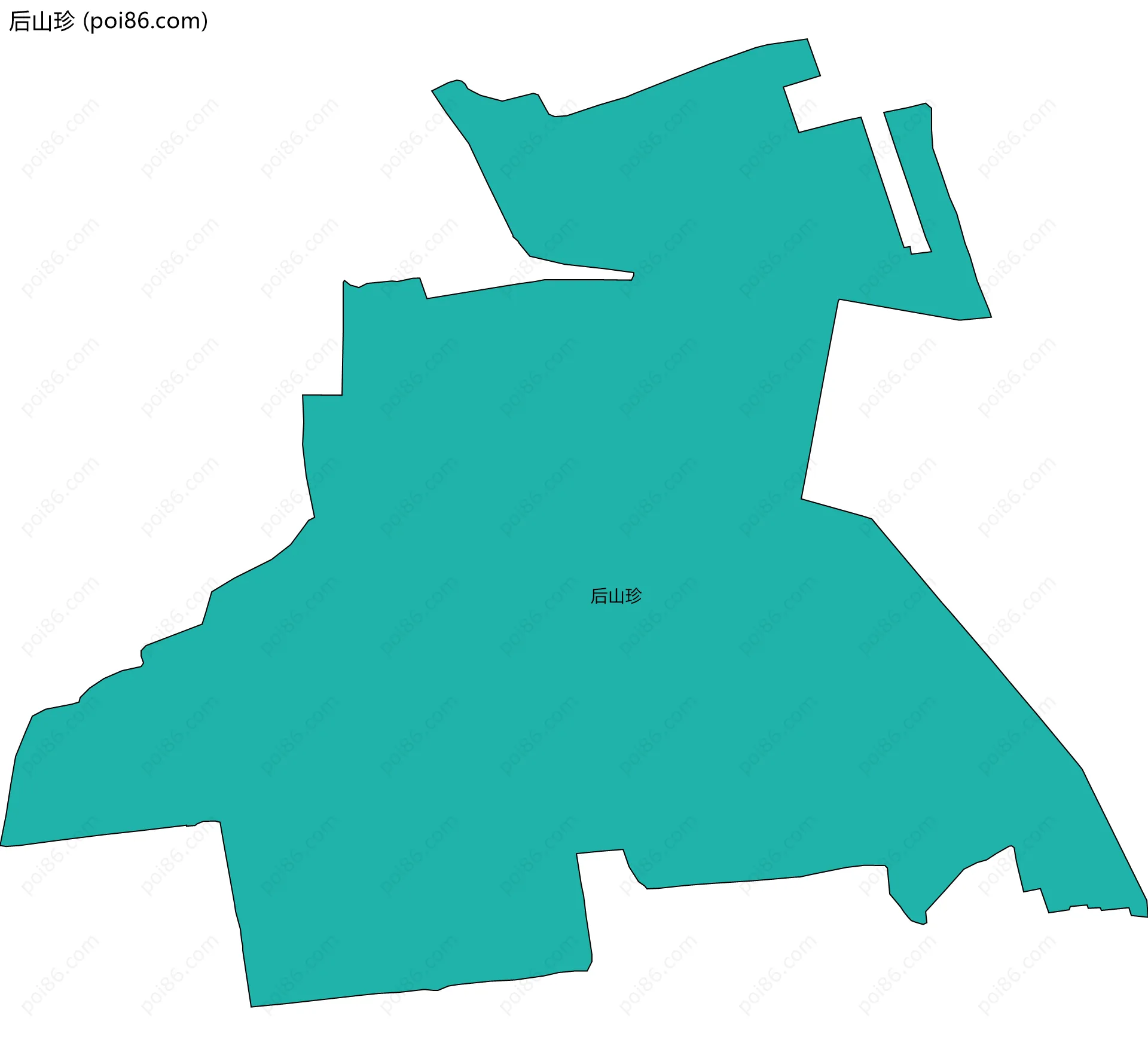 后山珍边界地图