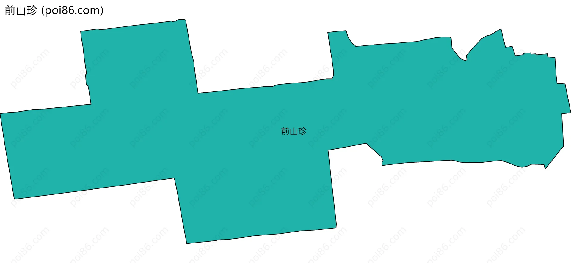 前山珍边界地图